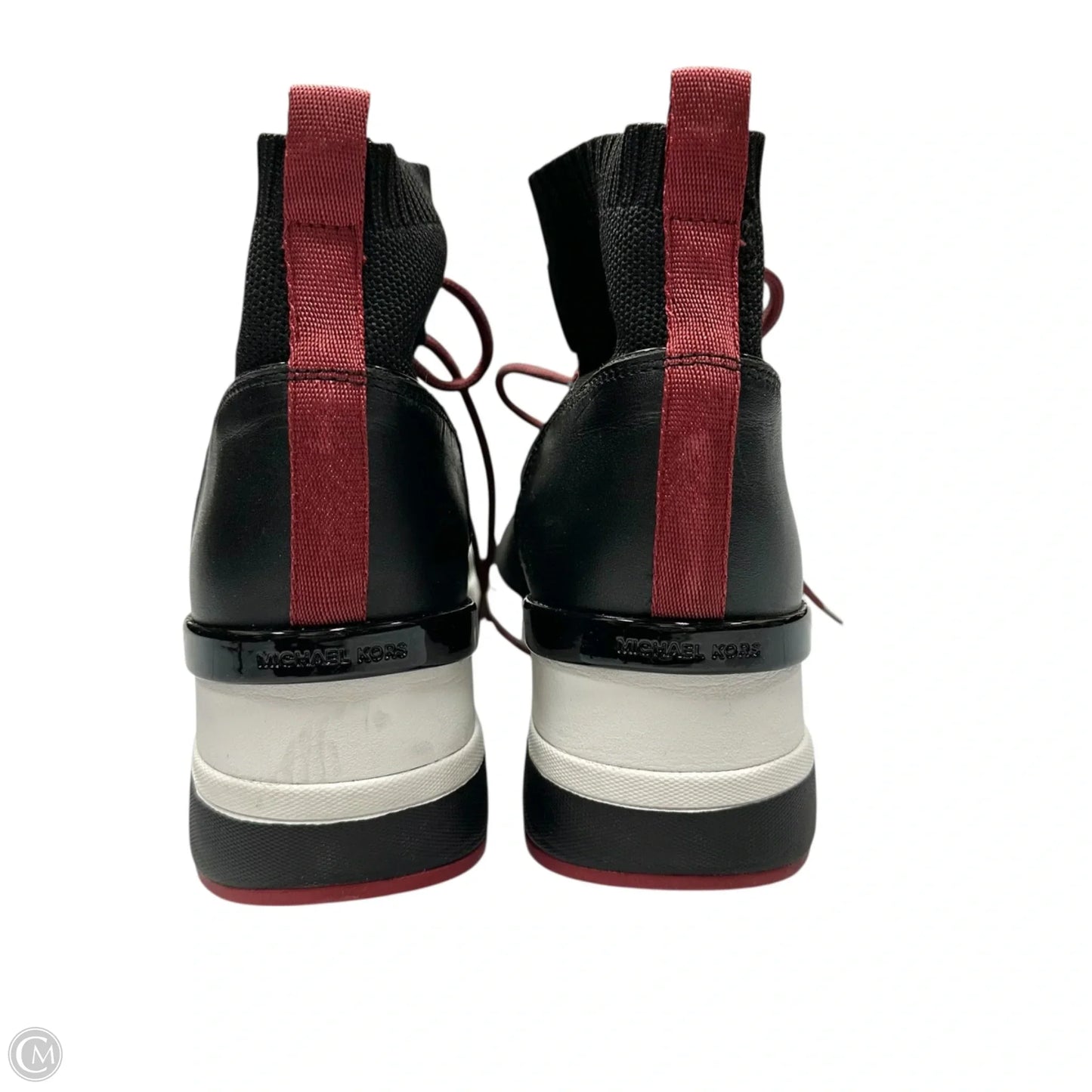 Boots Ankle Heels By Michael By Michael Kors In Black & Red, Size: 11