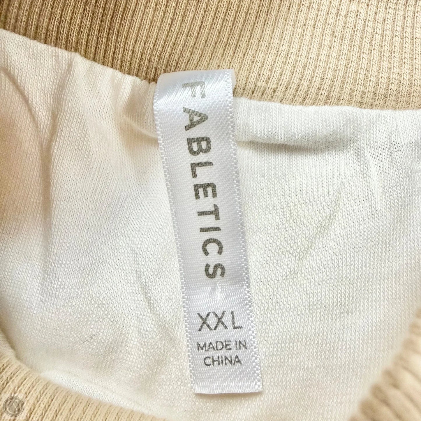 Athletic Sweatshirt Crewneck By Fabletics In Brown & Cream, Size: Xxl