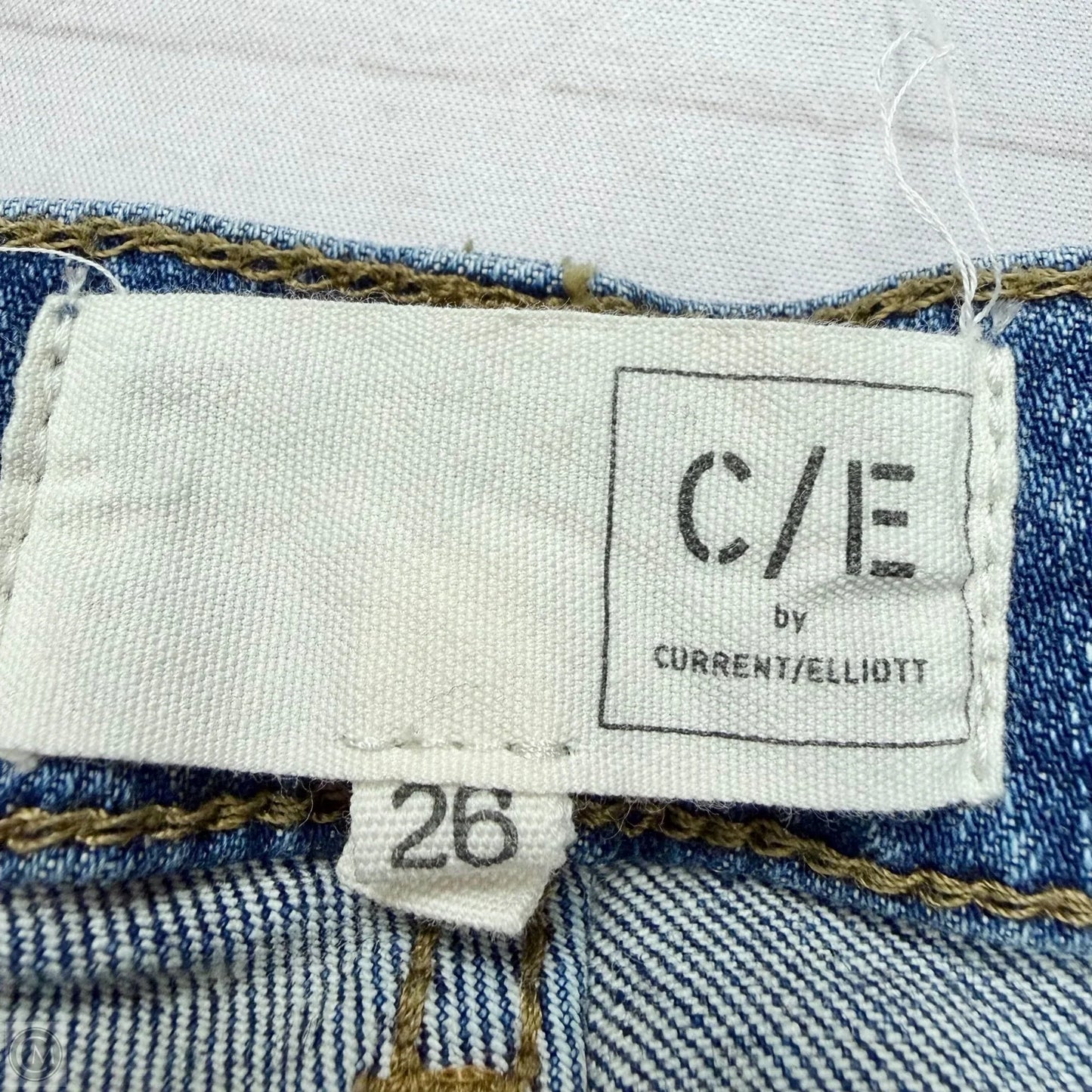 Jeans Straight By Current/elliott In Blue Denim, Size: 2