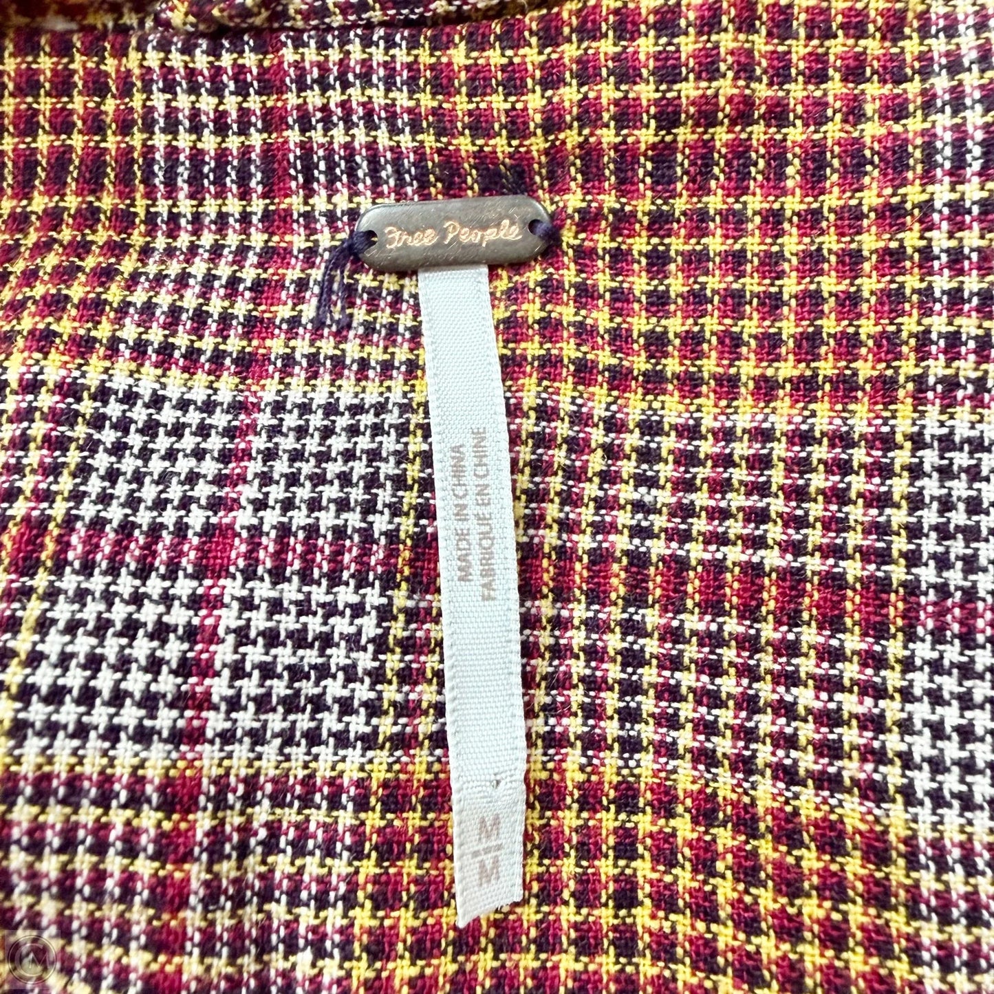 Blazer By Free People In Plaid Pattern, Size: M