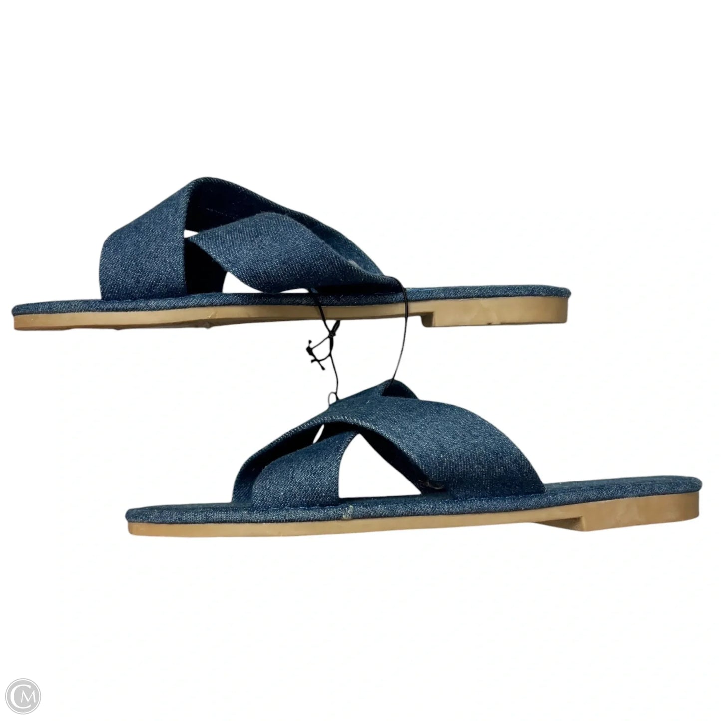 Sandals Flats By Fashion Nova In Blue, Size: 10
