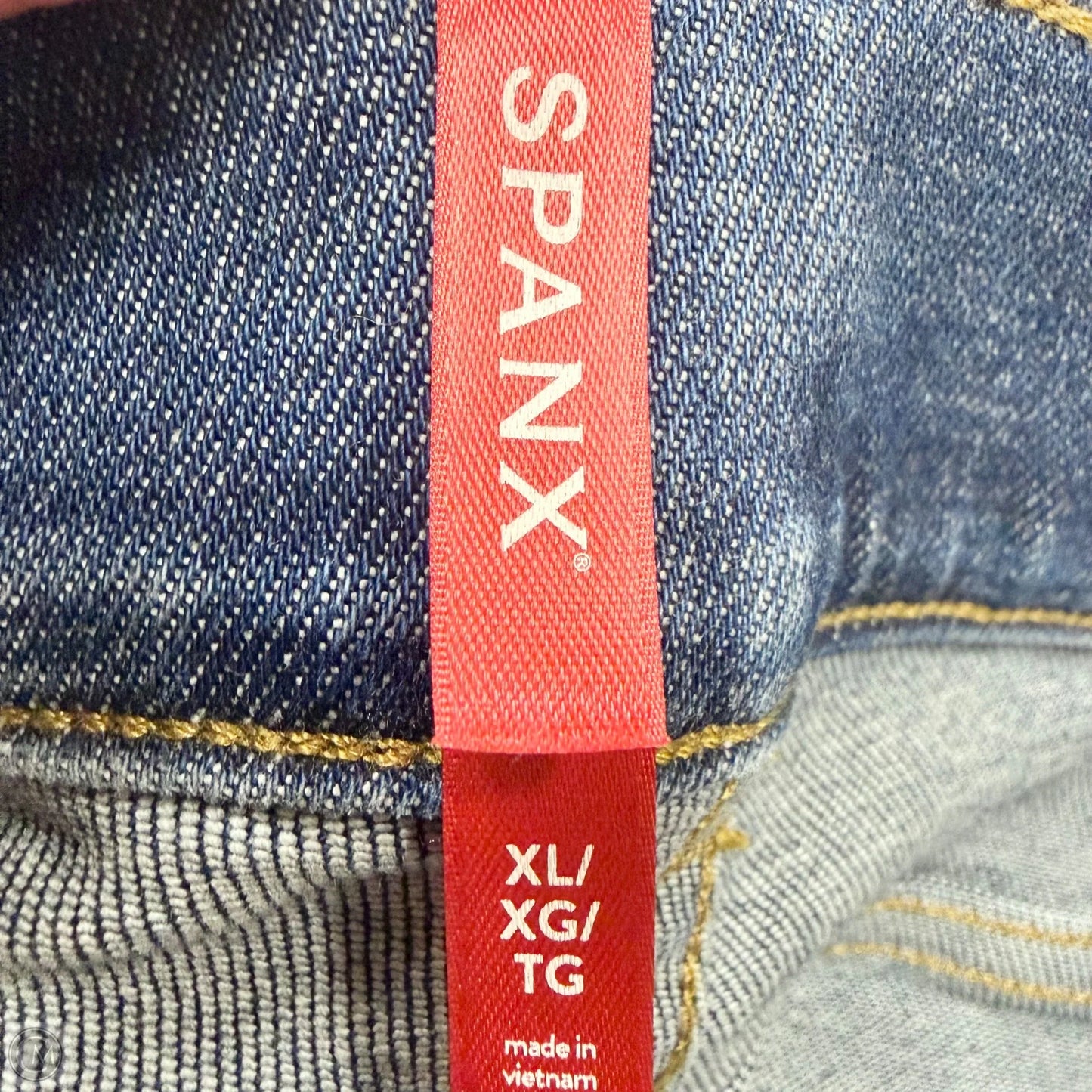 Jeans Boot Cut By Spanx In Blue Denim, Size: Xl