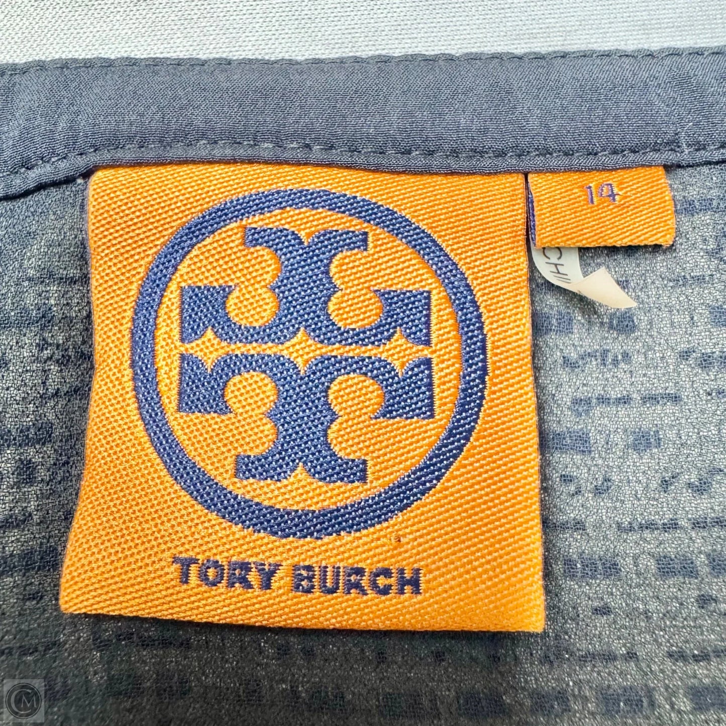 Dress Designer By Tory Burch In Blue & Cream, Size: Xl