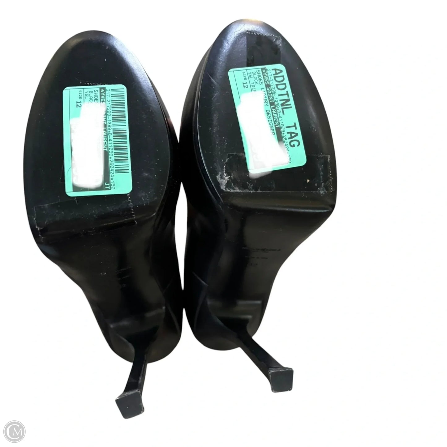 Shoes Luxury Designer By Yves Saint Laurent In Black, Size: 12