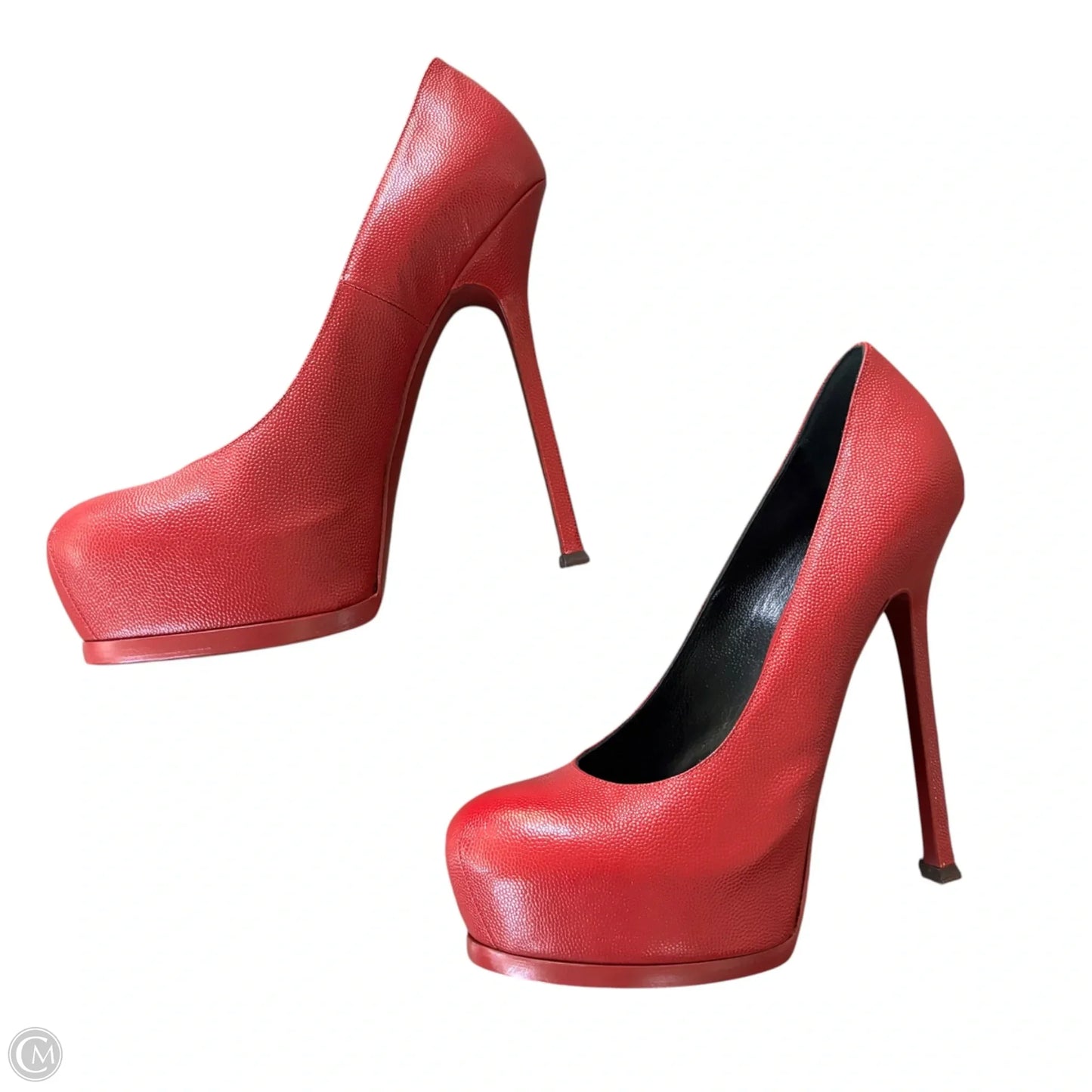 Shoes Luxury Designer By Yves Saint Laurent In Red, Size: 12