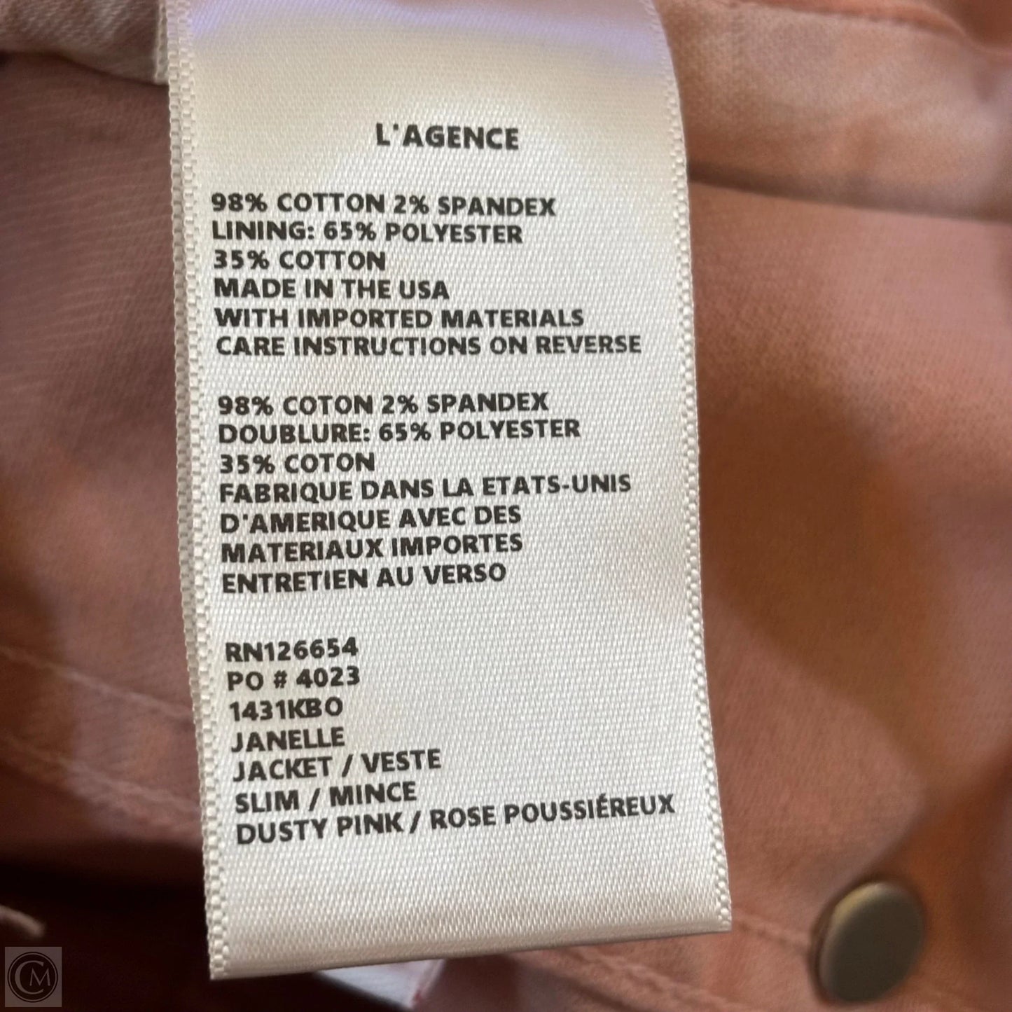 Jacket Denim By Lagence In Pink, Size: S