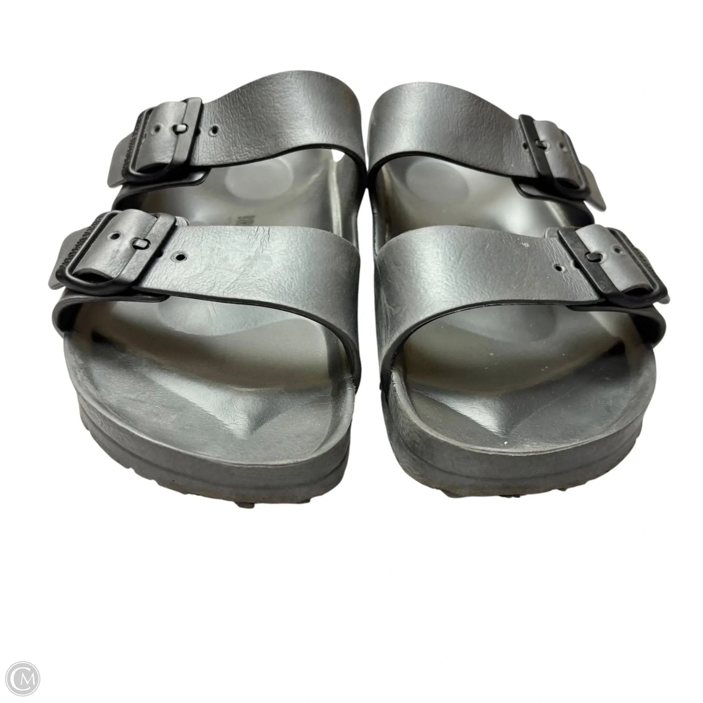 Sandals Flats By Birkenstock In Grey, Size: 9