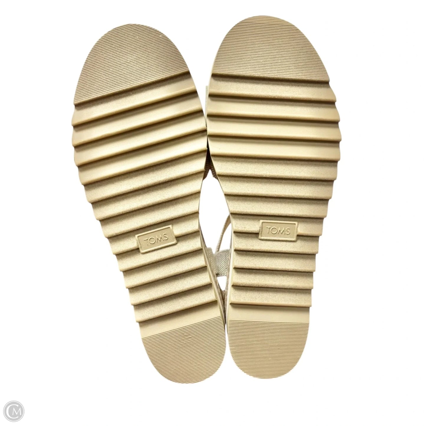 Sandals Heels Block By Toms In Beige, Size: 7.5