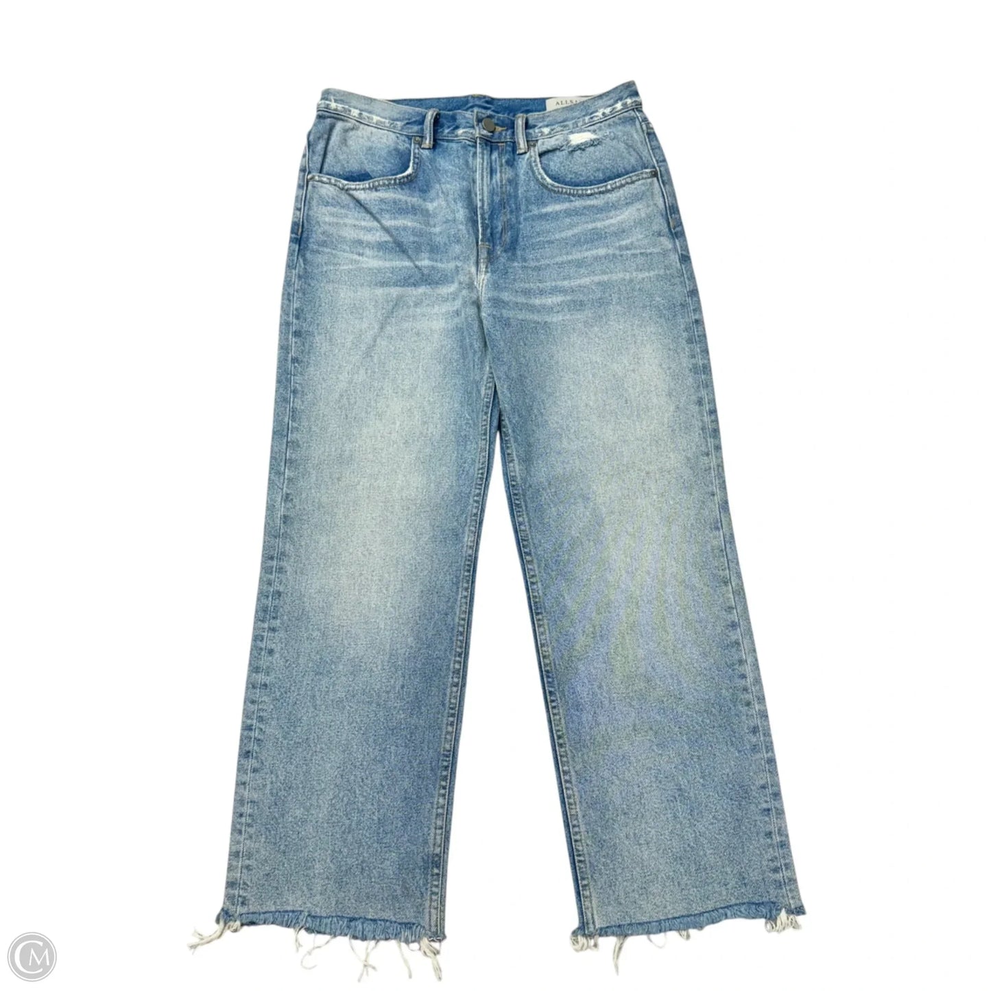 Jeans Designer By All Saints In Blue Denim, Size: 8