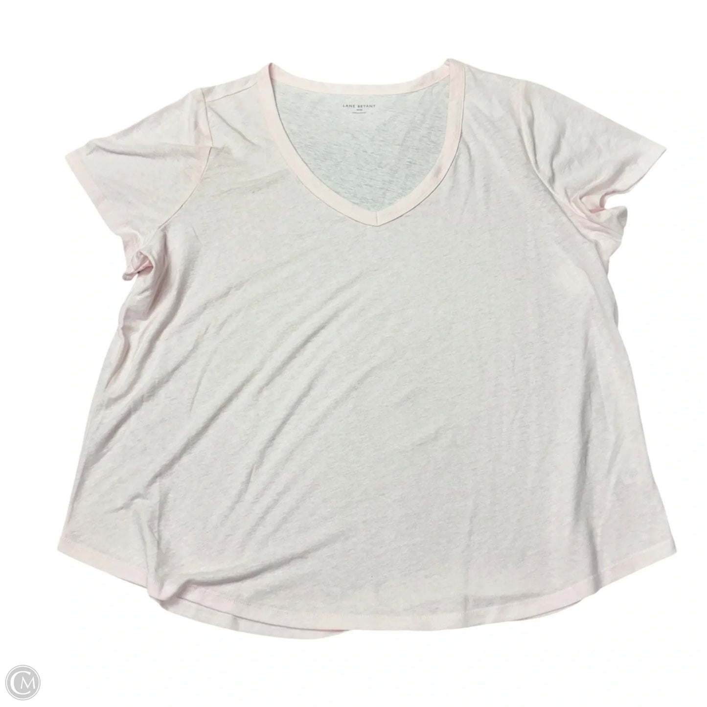Top Short Sleeve Basic By Lane Bryant In Pink, Size: 1x