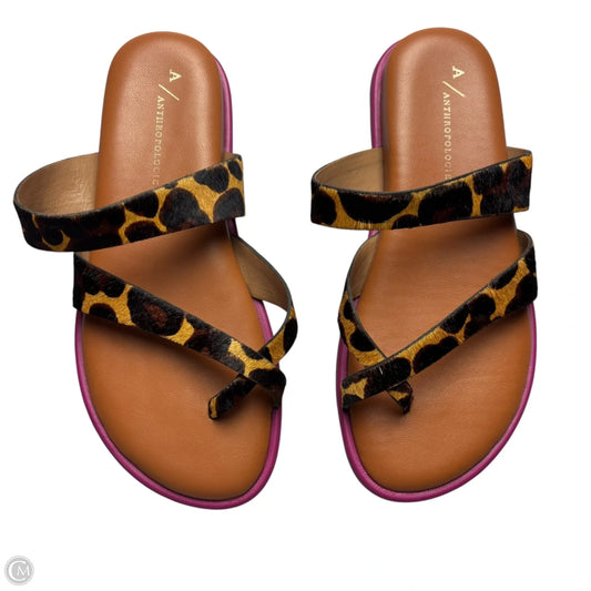 Sandals Flats By Anthropologie In Animal Print, Size: 6.5