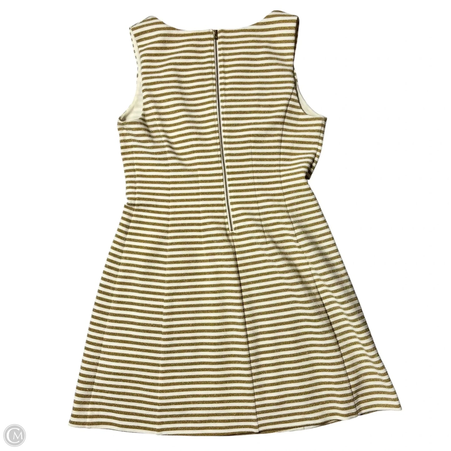 Dress Designer By Lilly Pulitzer In Gold & White, Size: L