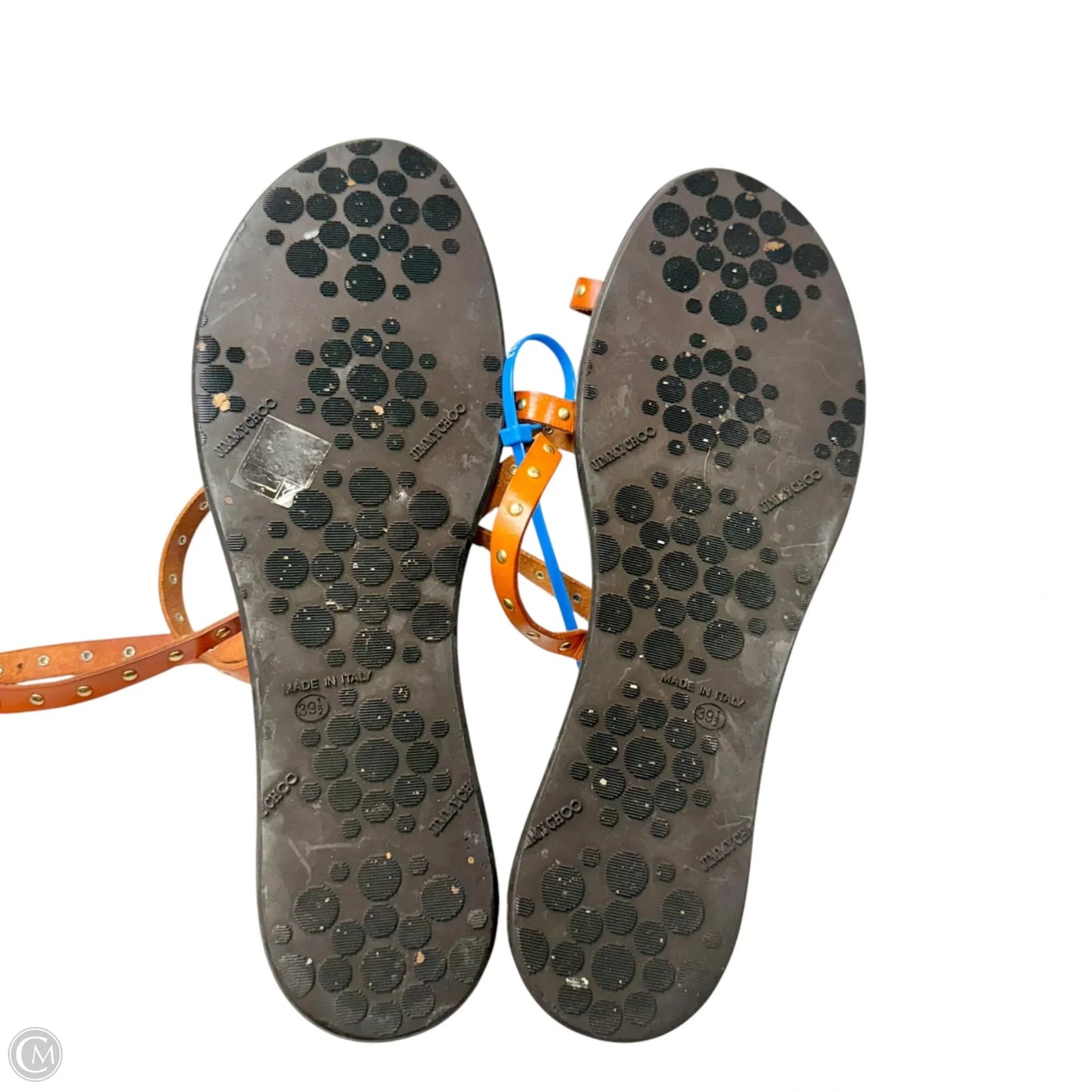 Sandals Luxury Designer By Jimmy Choo In Orange, Size: 9