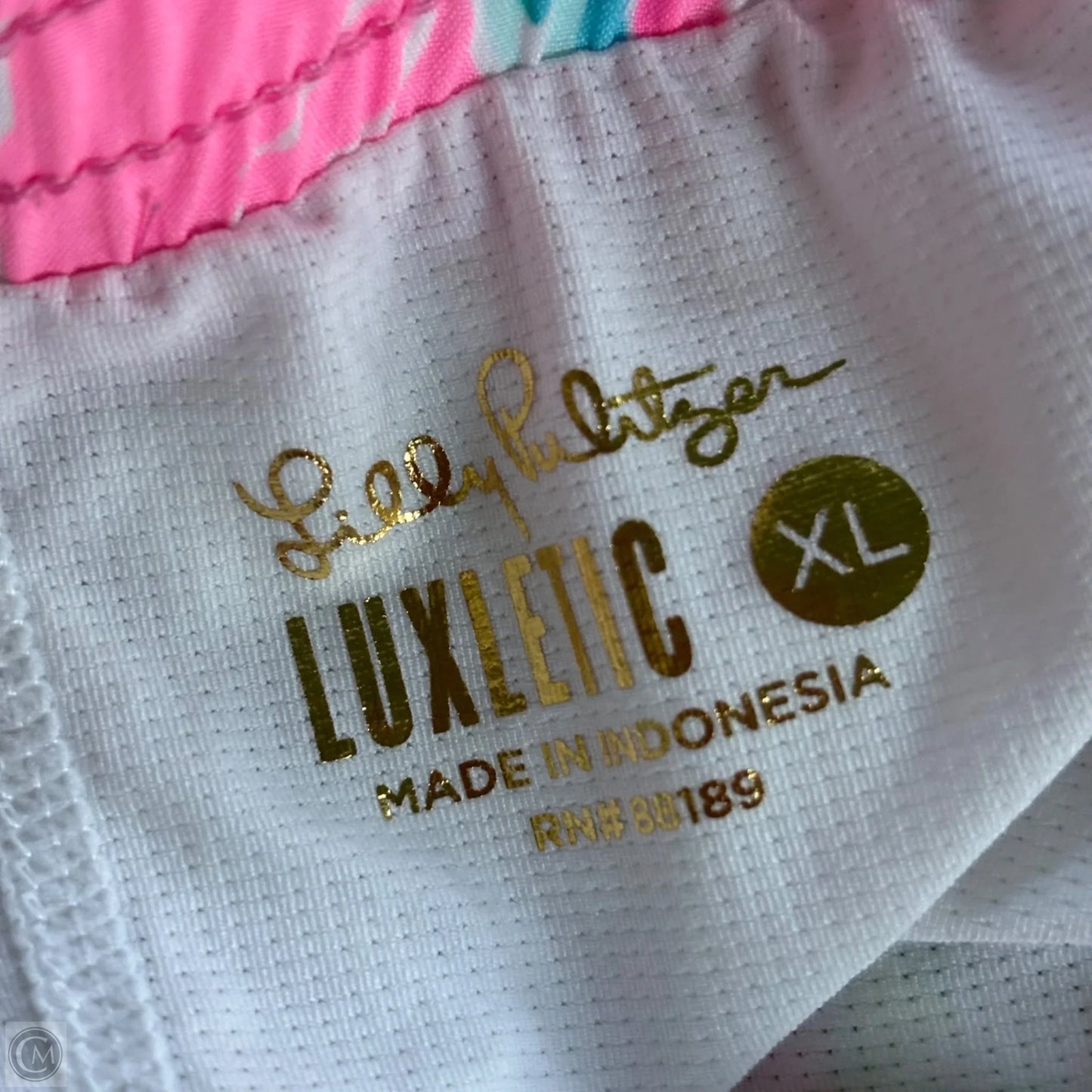 Shorts Designer By Lilly Pulitzer In Pink & White, Size: Xl