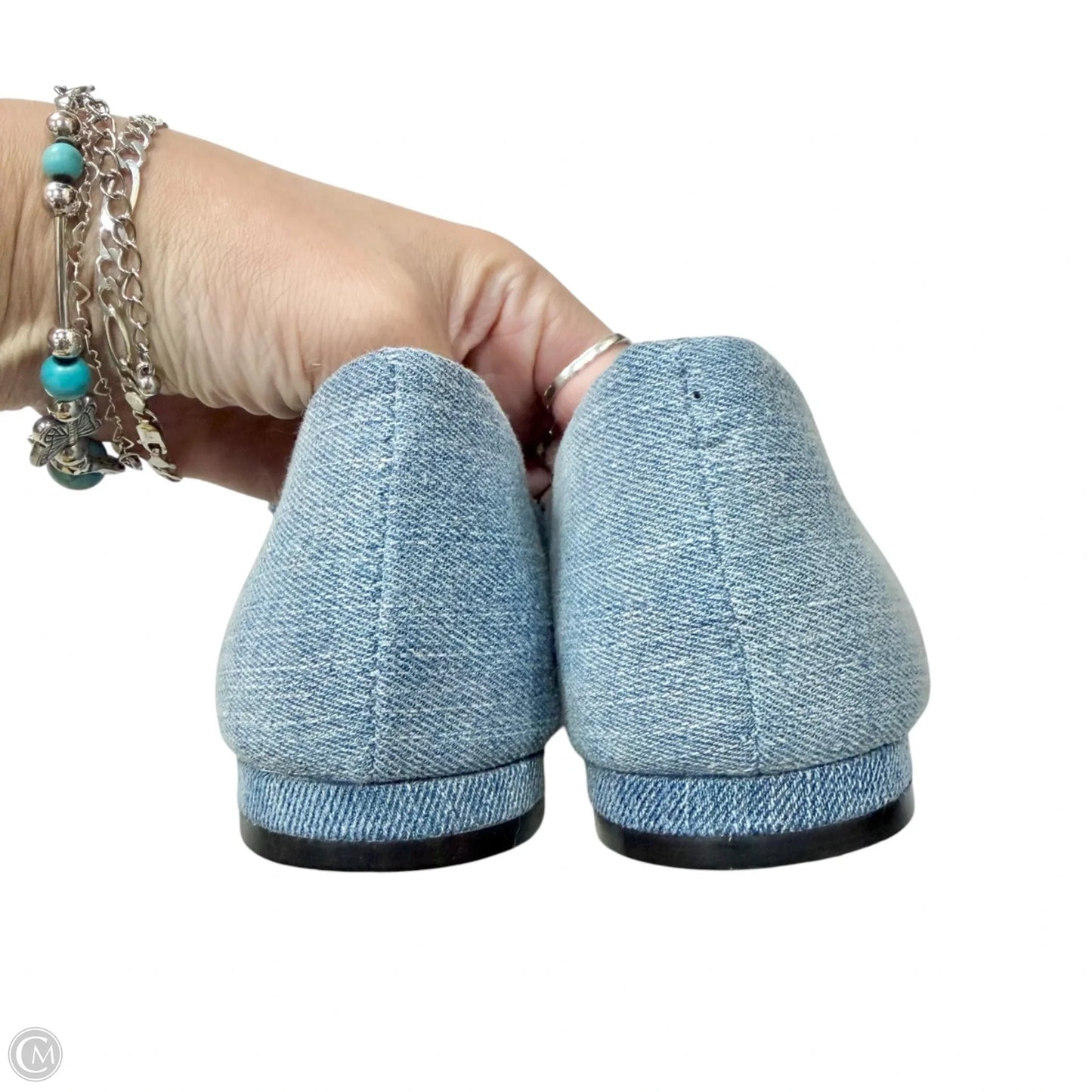 Shoes Flats By On 34th In Blue Denim, Size: 6
