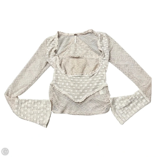 Top Long Sleeve By Free People In Beige, Size: Xs