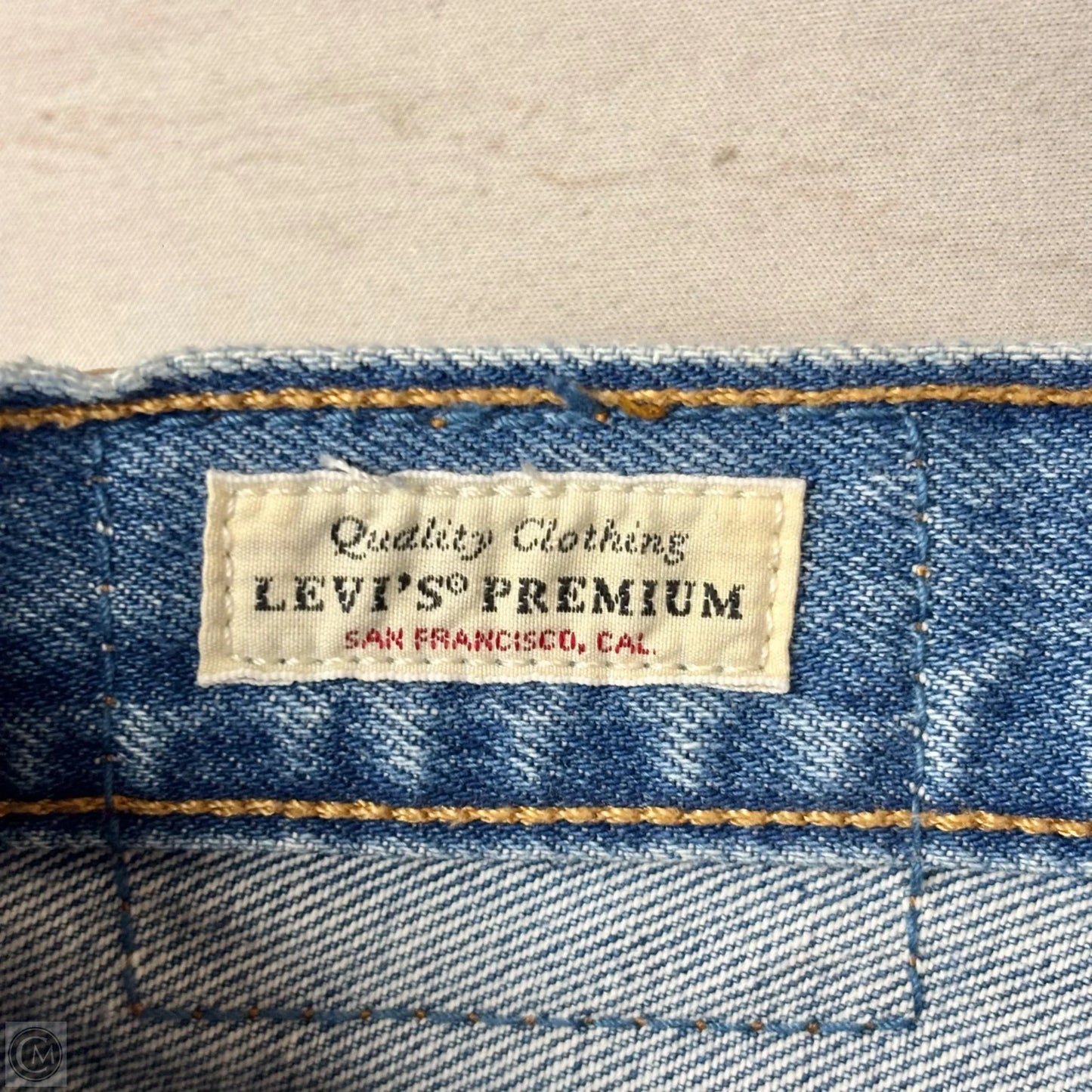 Jeans Straight By Levis In Blue Denim, Size: 0