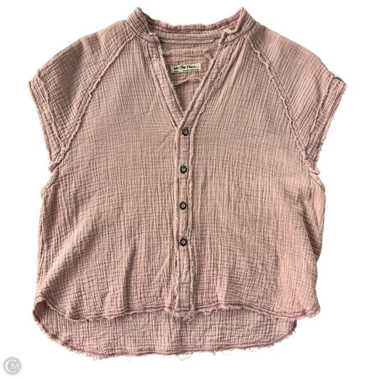 Top Short Sleeve By Free People In Pink, Size: S