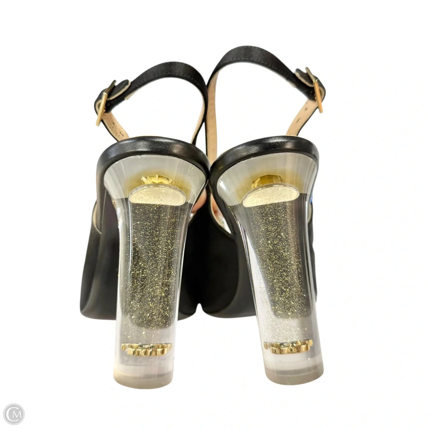 Sandals Luxury Designer By Chanel In Black, Size: 9.5