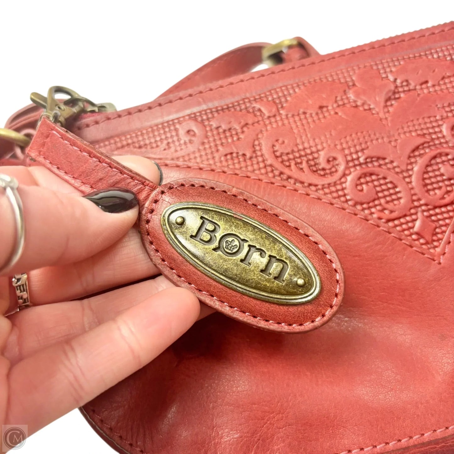 Crossbody Leather By Born, Size: Small