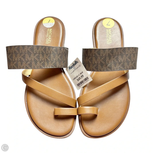 Sandals Flats By Michael By Michael Kors In Brown, Size: 7