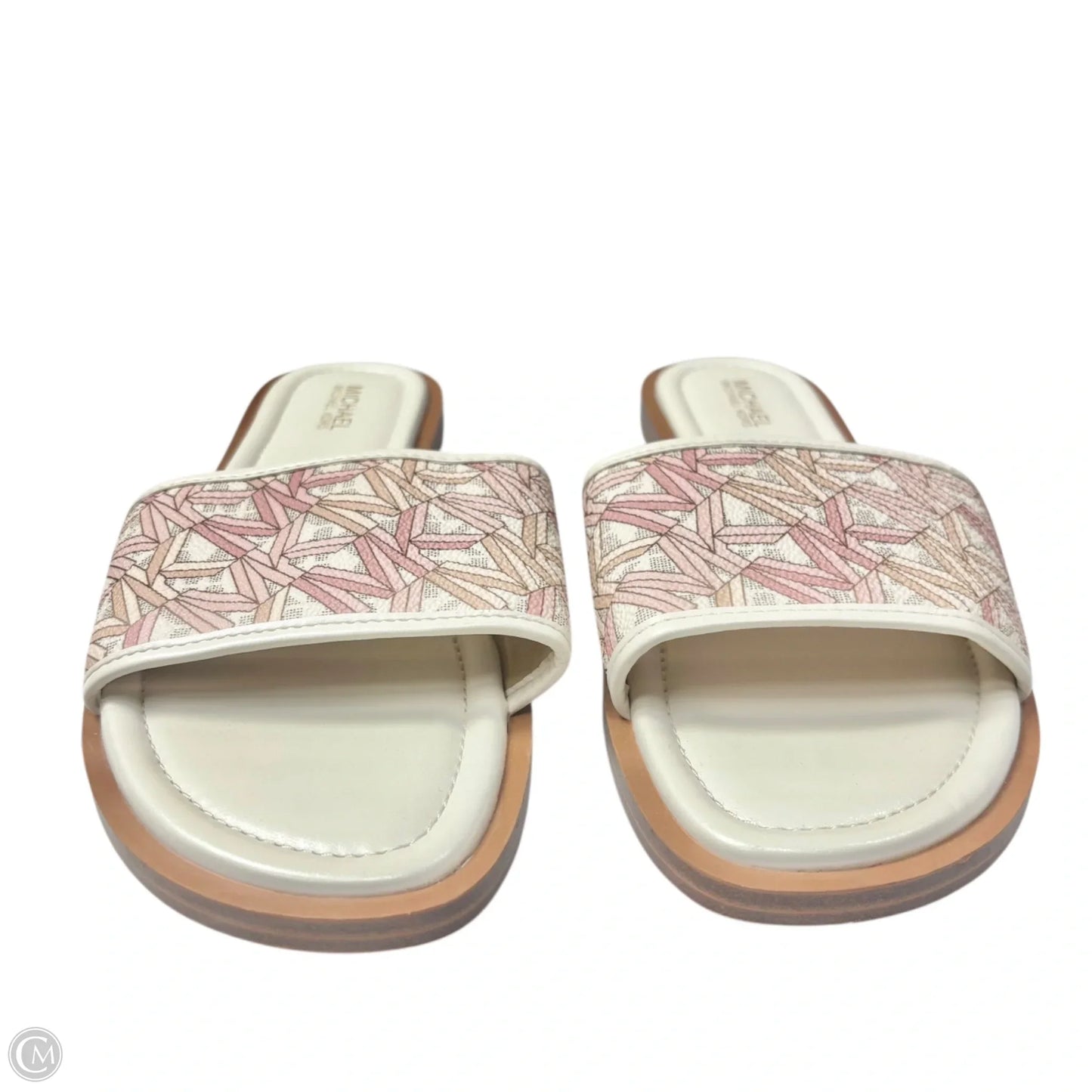 Sandals Flats By Michael By Michael Kors In Pink & Tan, Size: 6.5