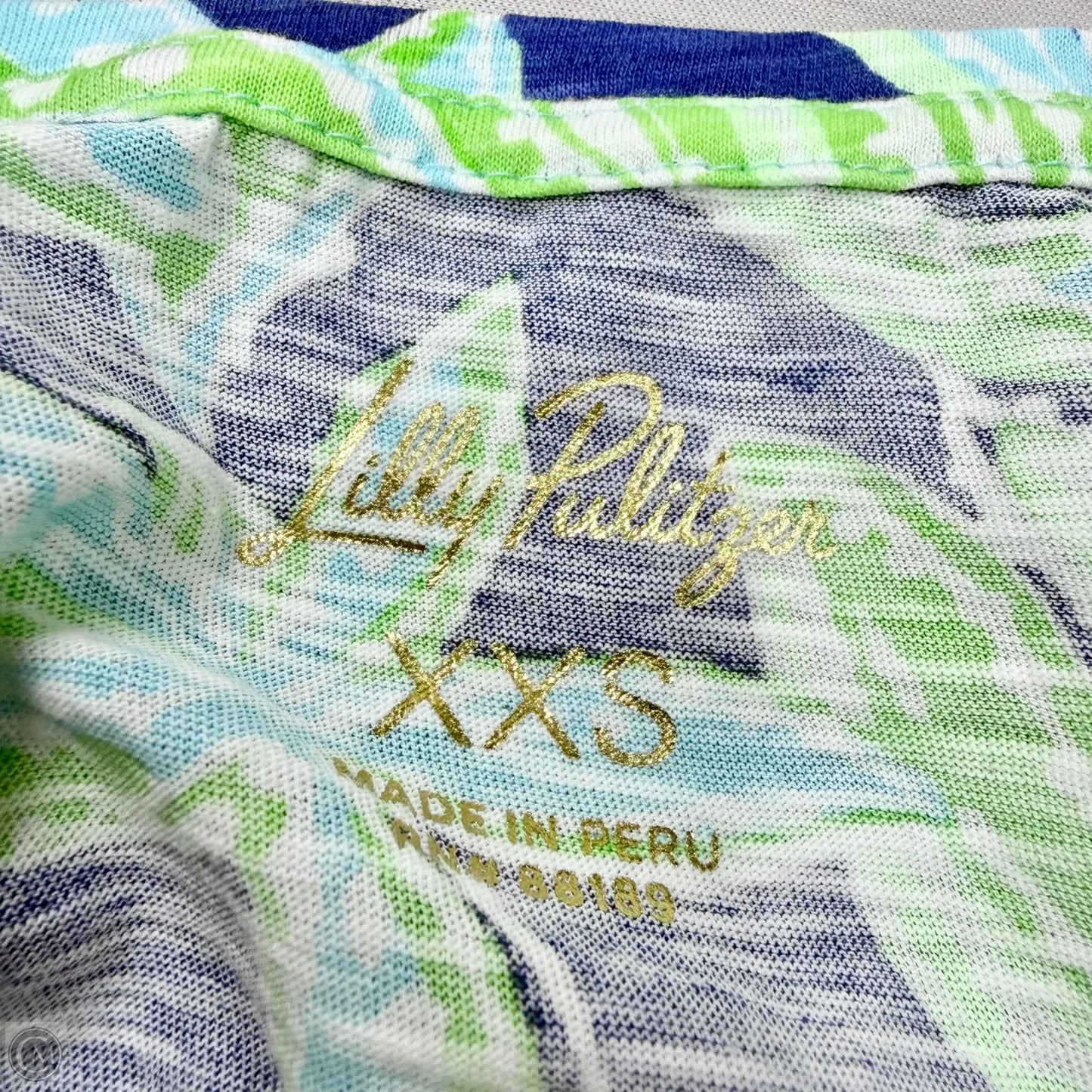 Top Short Sleeve Designer By Lilly Pulitzer In Floral Print, Size: Xxs