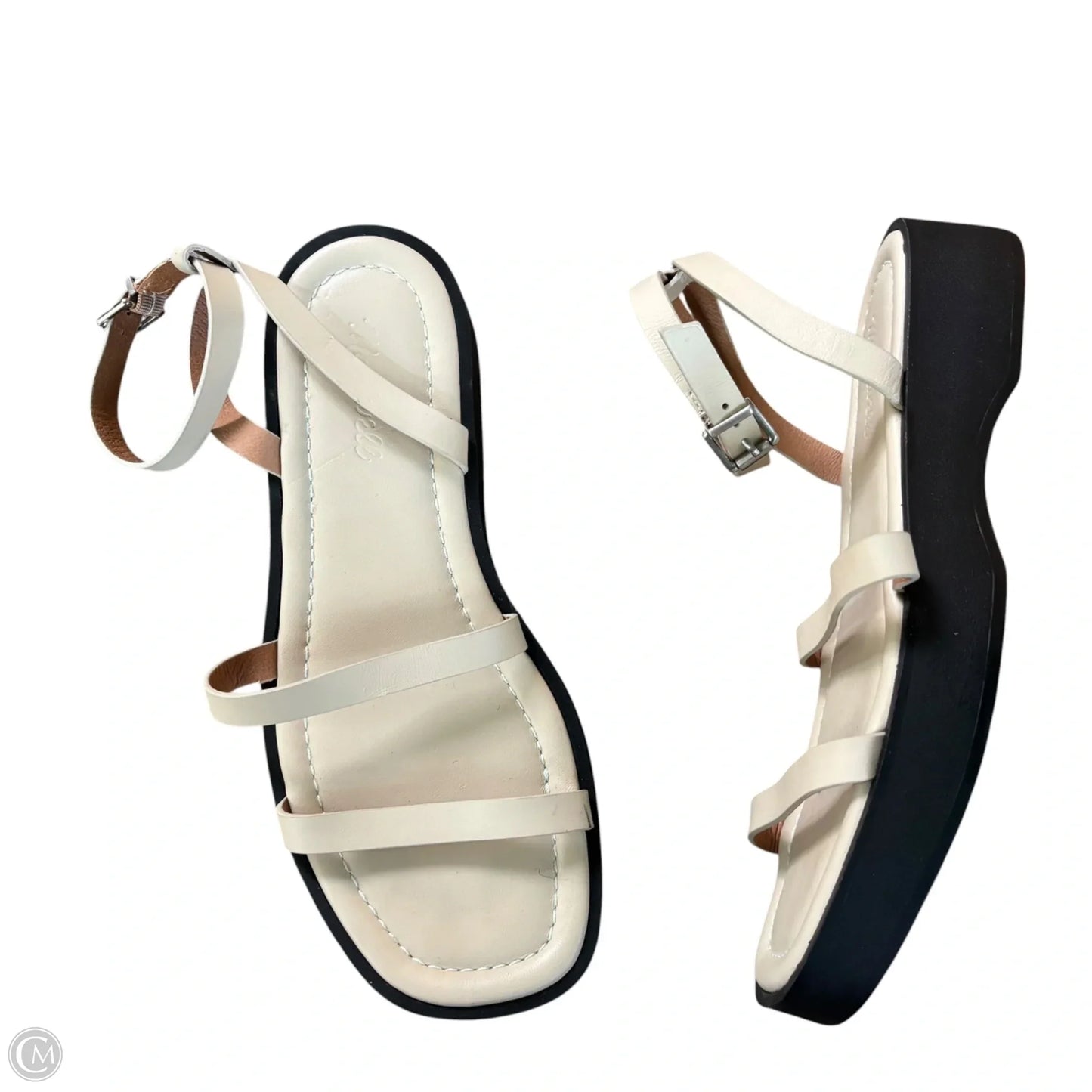 Sandals Flats By Madewell In Black & Tan, Size: 8