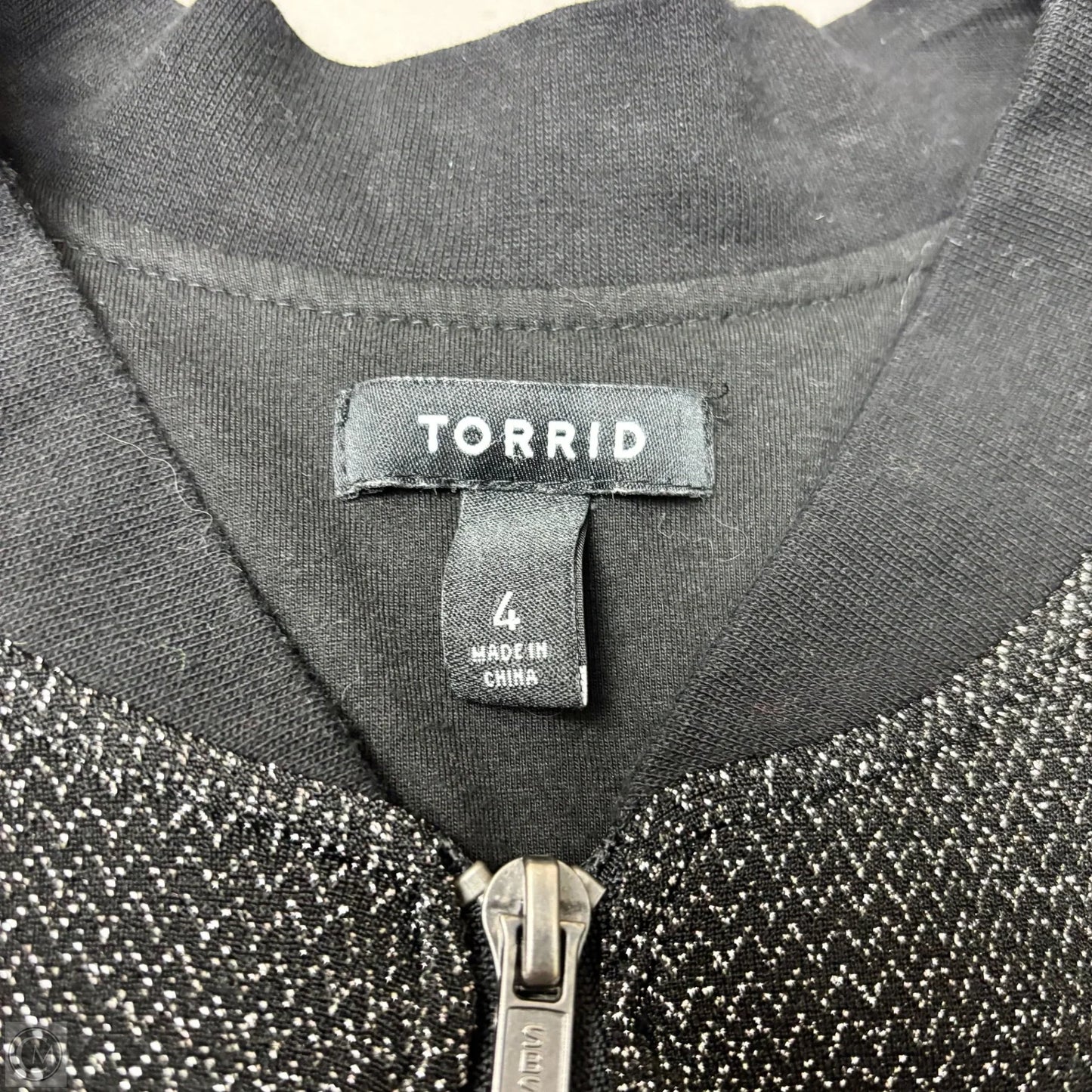 Jacket Other By Torrid In Black & Silver, Size: 4x
