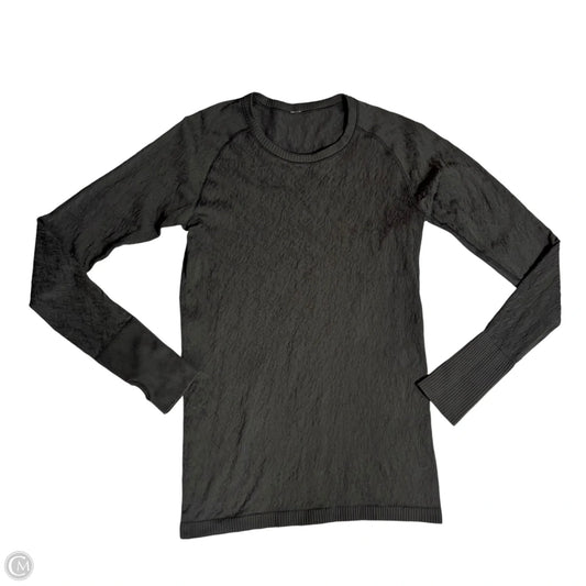 Athletic Top Long Sleeve Crewneck By Lululemon In Black, Size: M