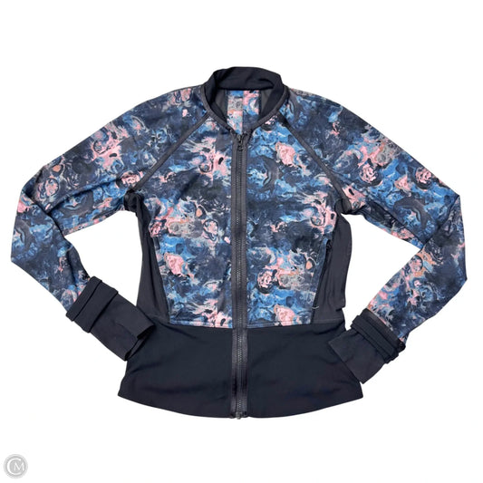 Athletic Jacket By Lululemon In Floral Print, Size: M
