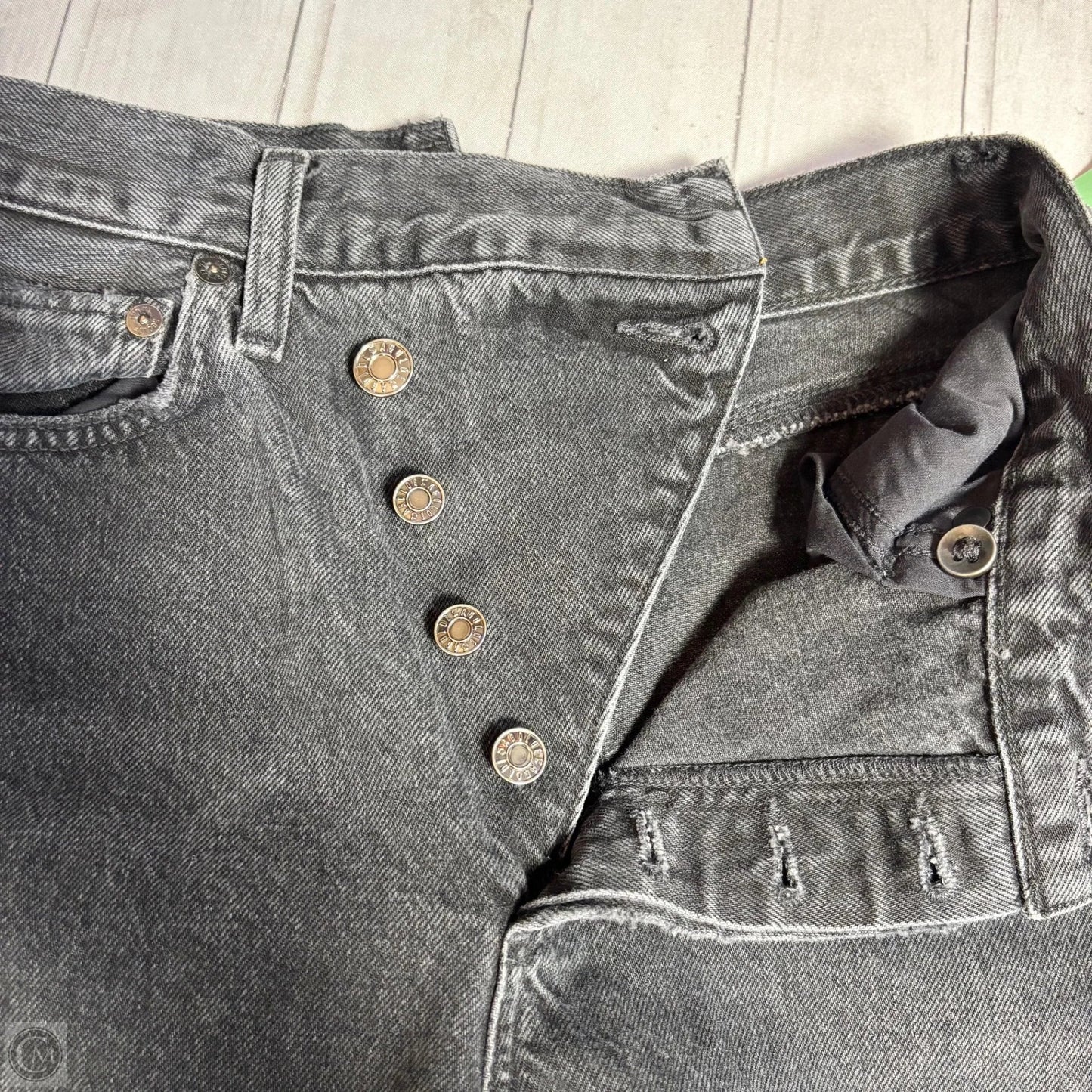 Jeans Straight By Agolde In Black Denim, Size: 2