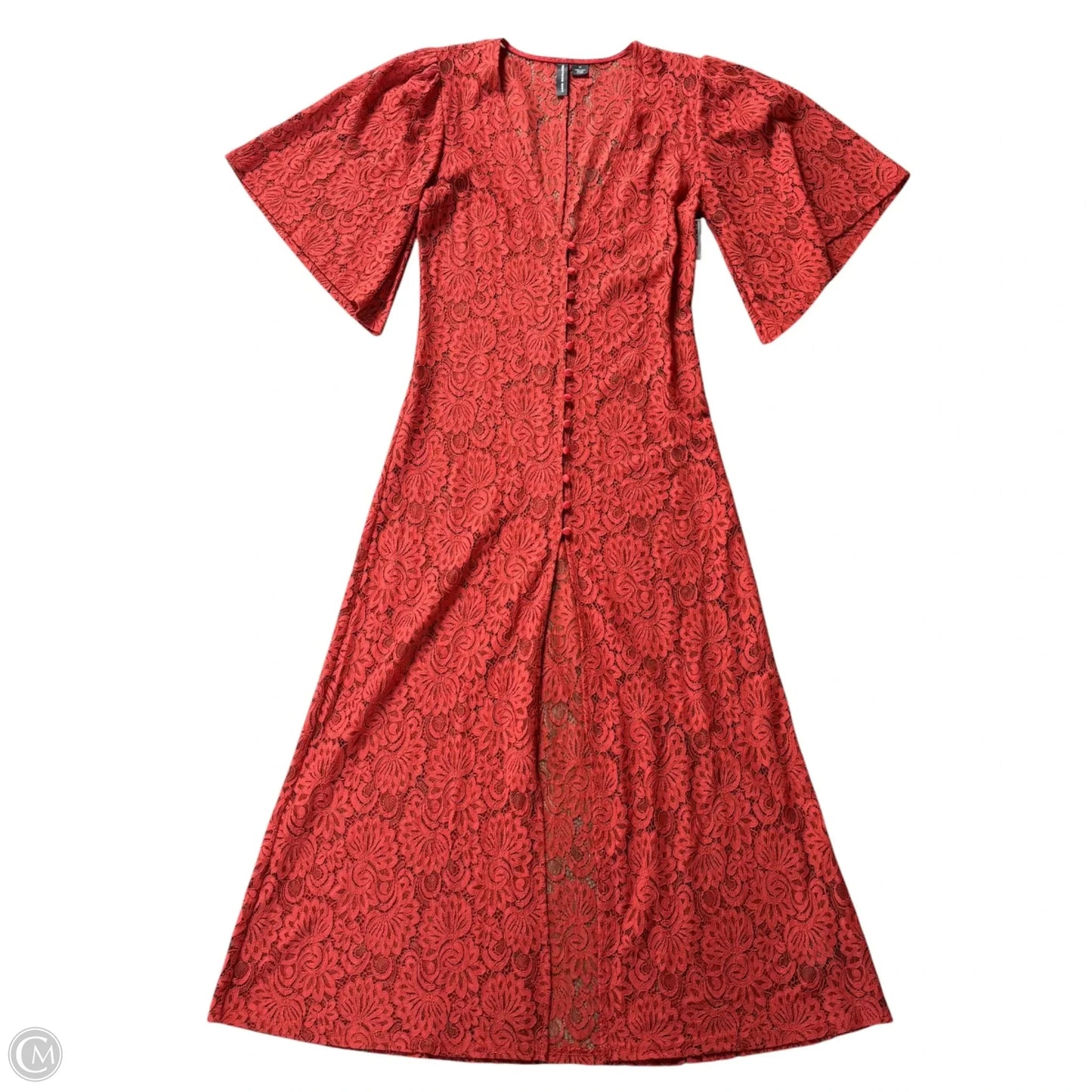 Dress Casual Maxi By Something Navy In Orange, Size: Xs