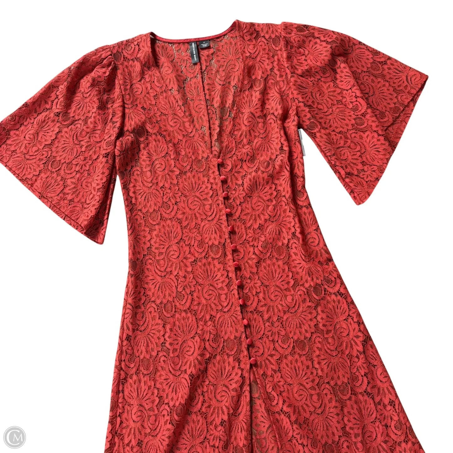 Dress Casual Maxi By Something Navy In Orange, Size: Xs