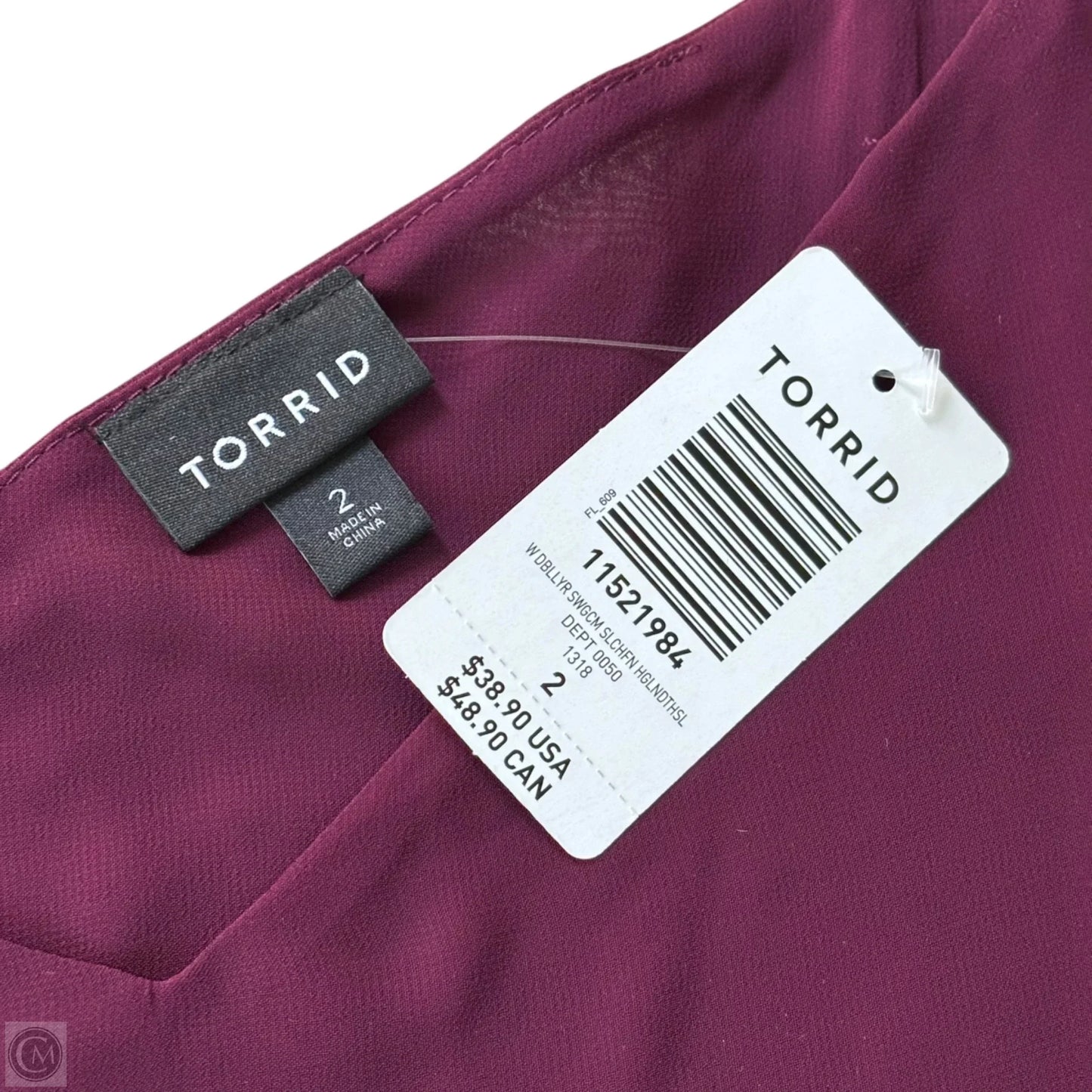 Top Sleeveless By Torrid In Maroon, Size: 2x