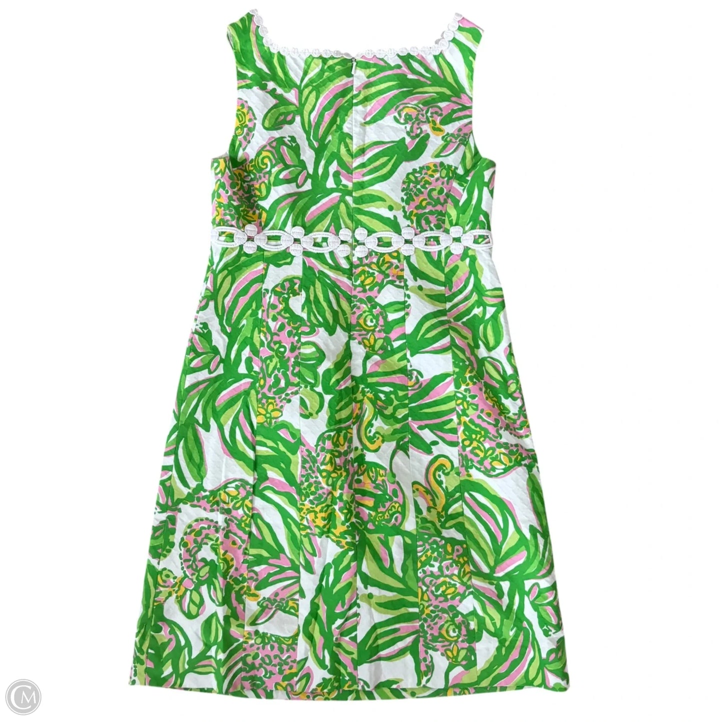 Dress Designer By Lilly Pulitzer In Green & White, Size: Xs