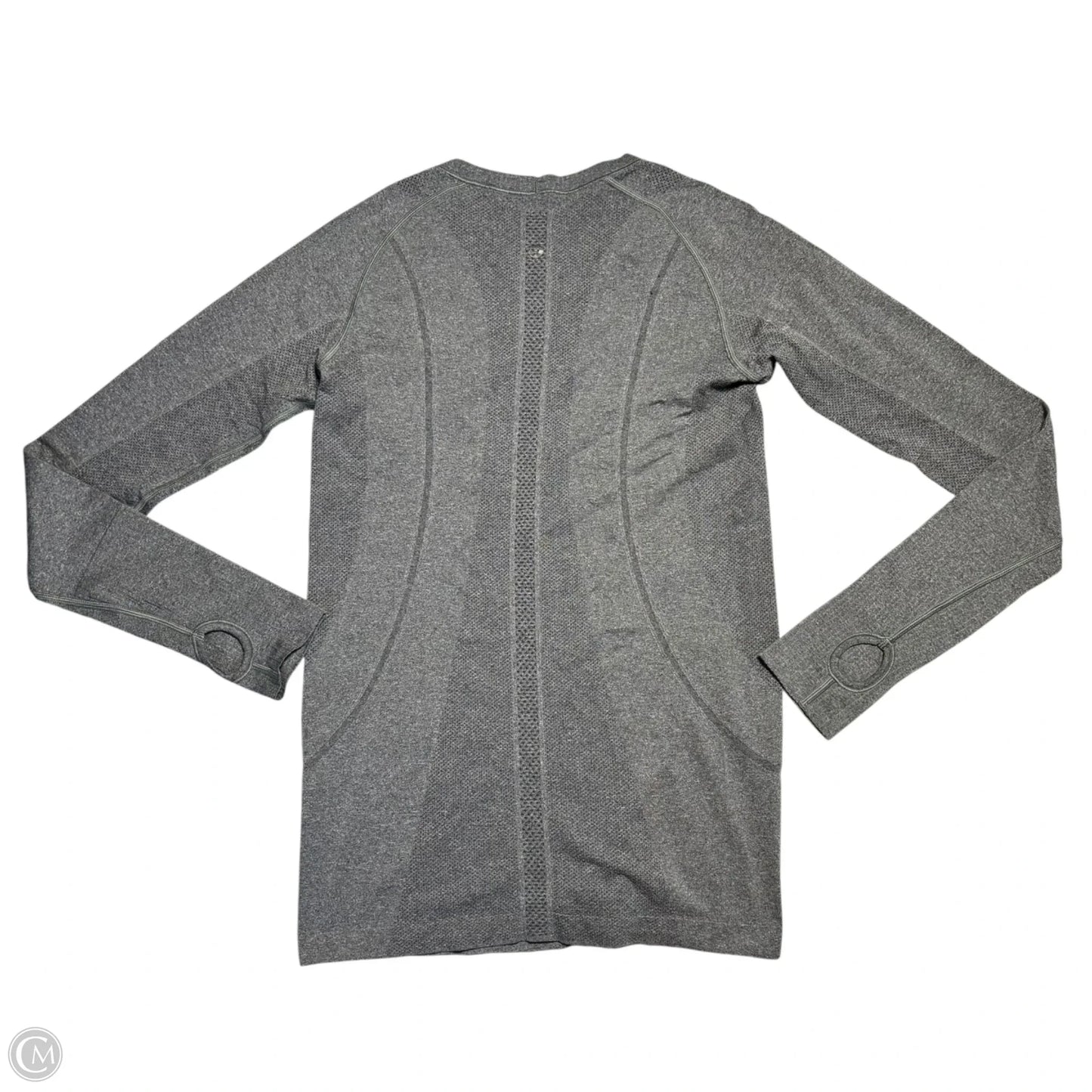 Athletic Top Long Sleeve Crewneck By Lululemon In Grey, Size: L