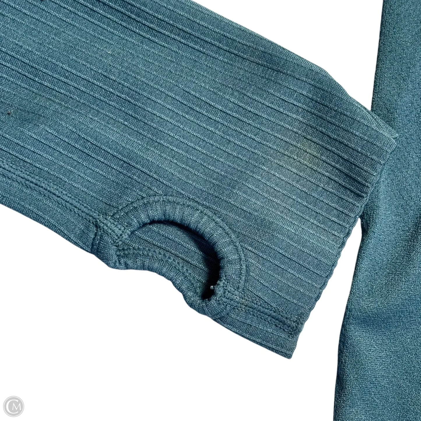 Athletic Top Long Sleeve Crewneck By Lululemon In Teal, Size: L