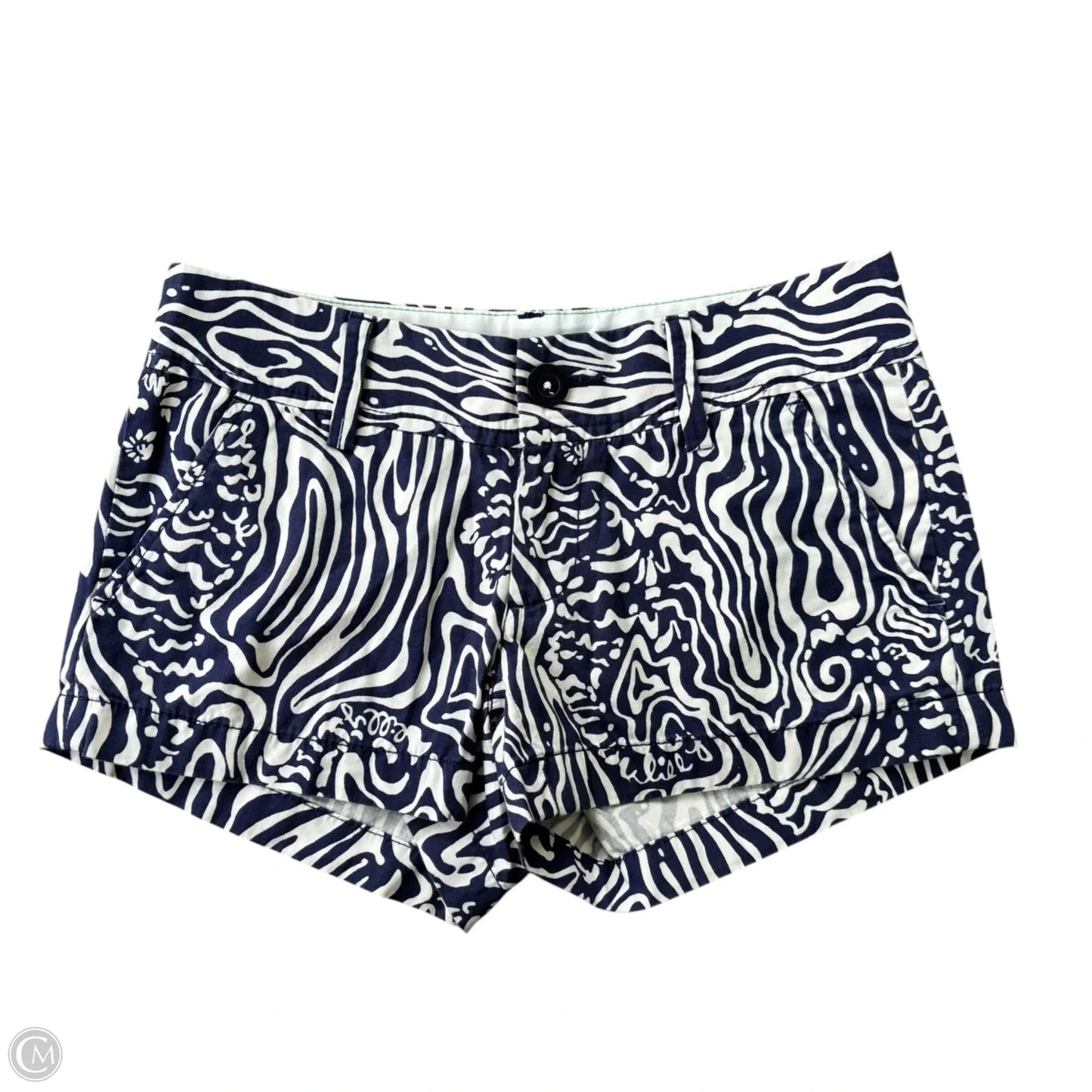 Shorts Designer By Lilly Pulitzer In Blue & White, Size: 00