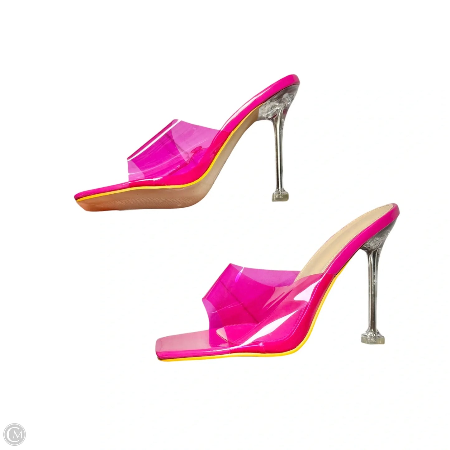 Sandals Heels Stiletto In Pink, Size: 11.5