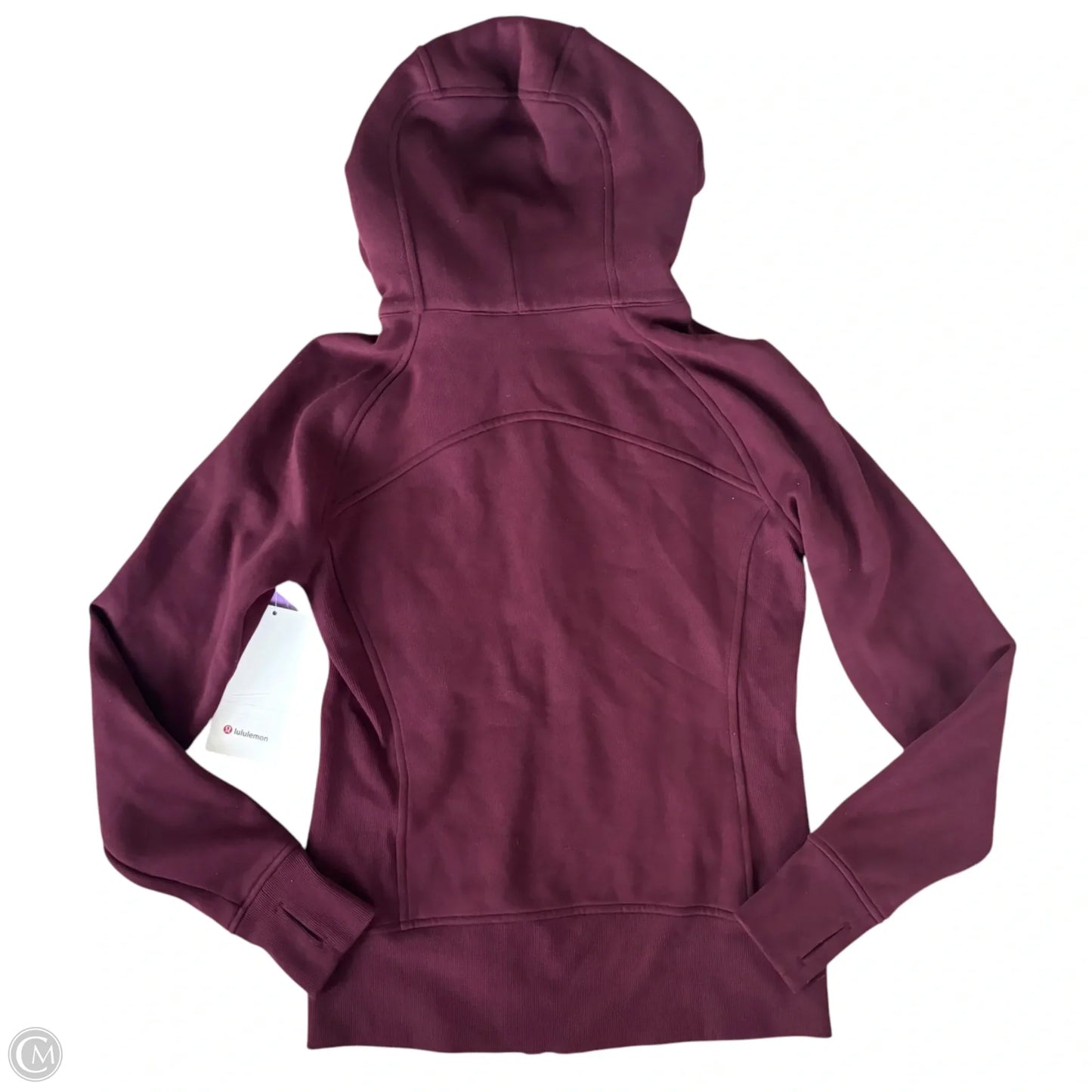 Athletic Sweatshirt Hoodie By Lululemon In Maroon, Size: M