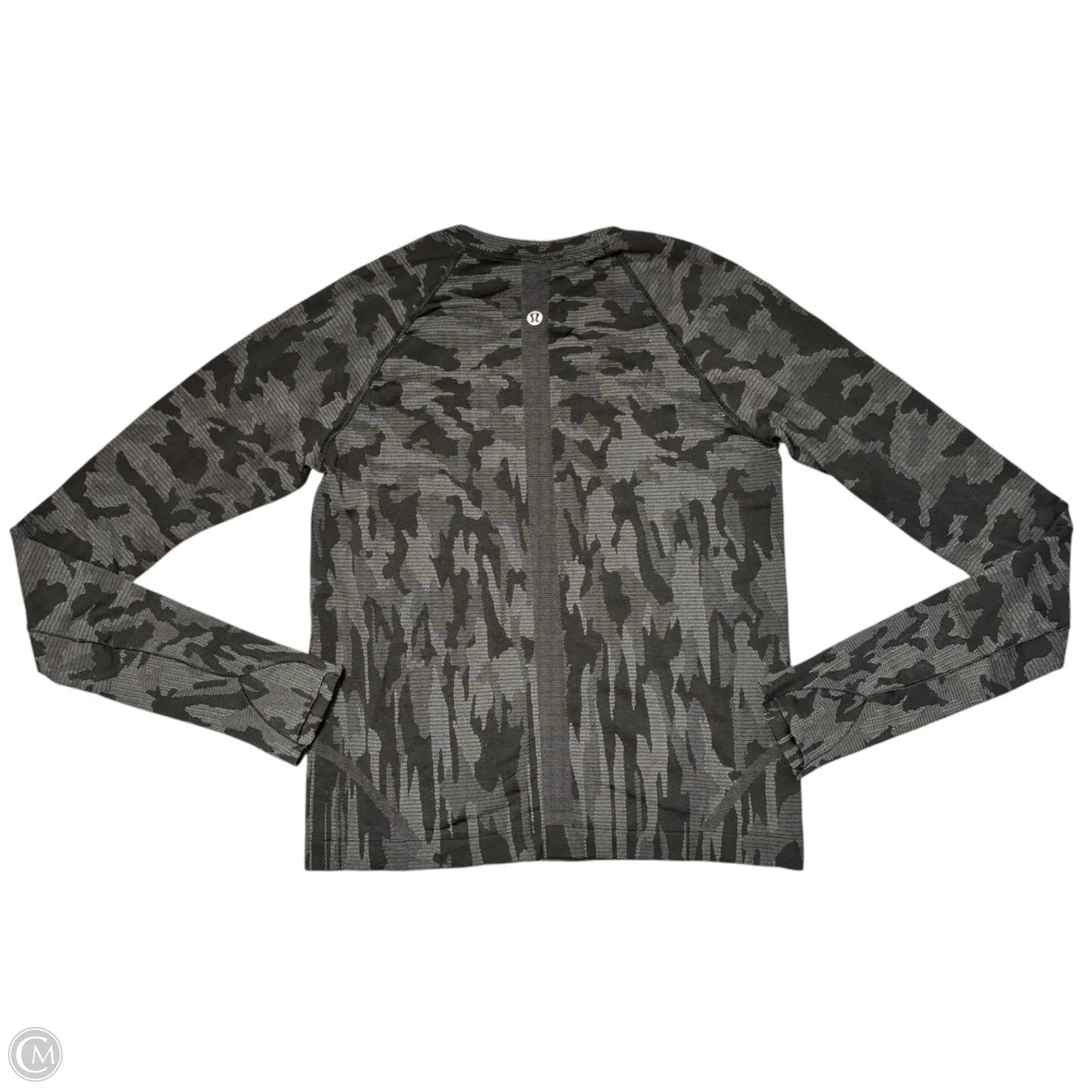 Athletic Top Long Sleeve Crewneck By Lululemon In Camouflage Print, Size: S