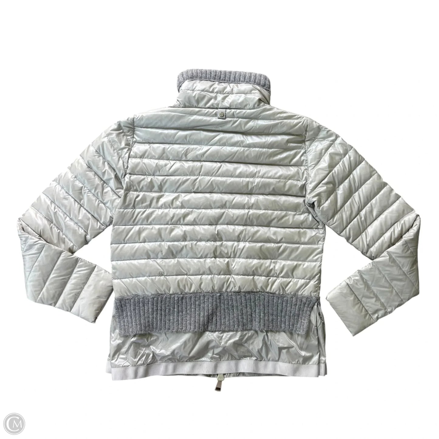 Jacket Puffer & Quilted By Sosken In Grey, Size: S