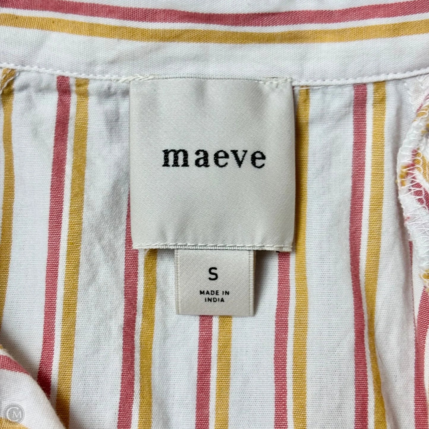 Top Short Sleeve By Maeve In Striped Pattern, Size: S