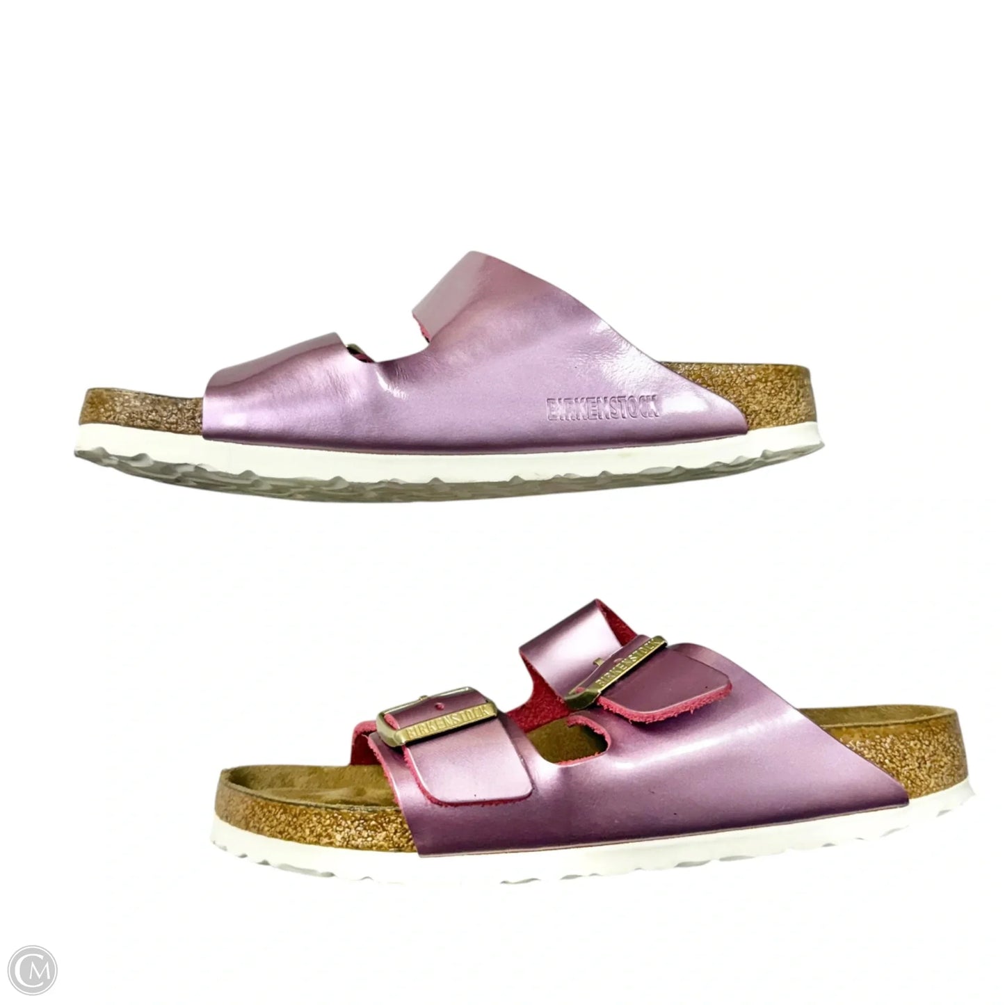 Sandals Flats By Birkenstock In Purple, Size: 9