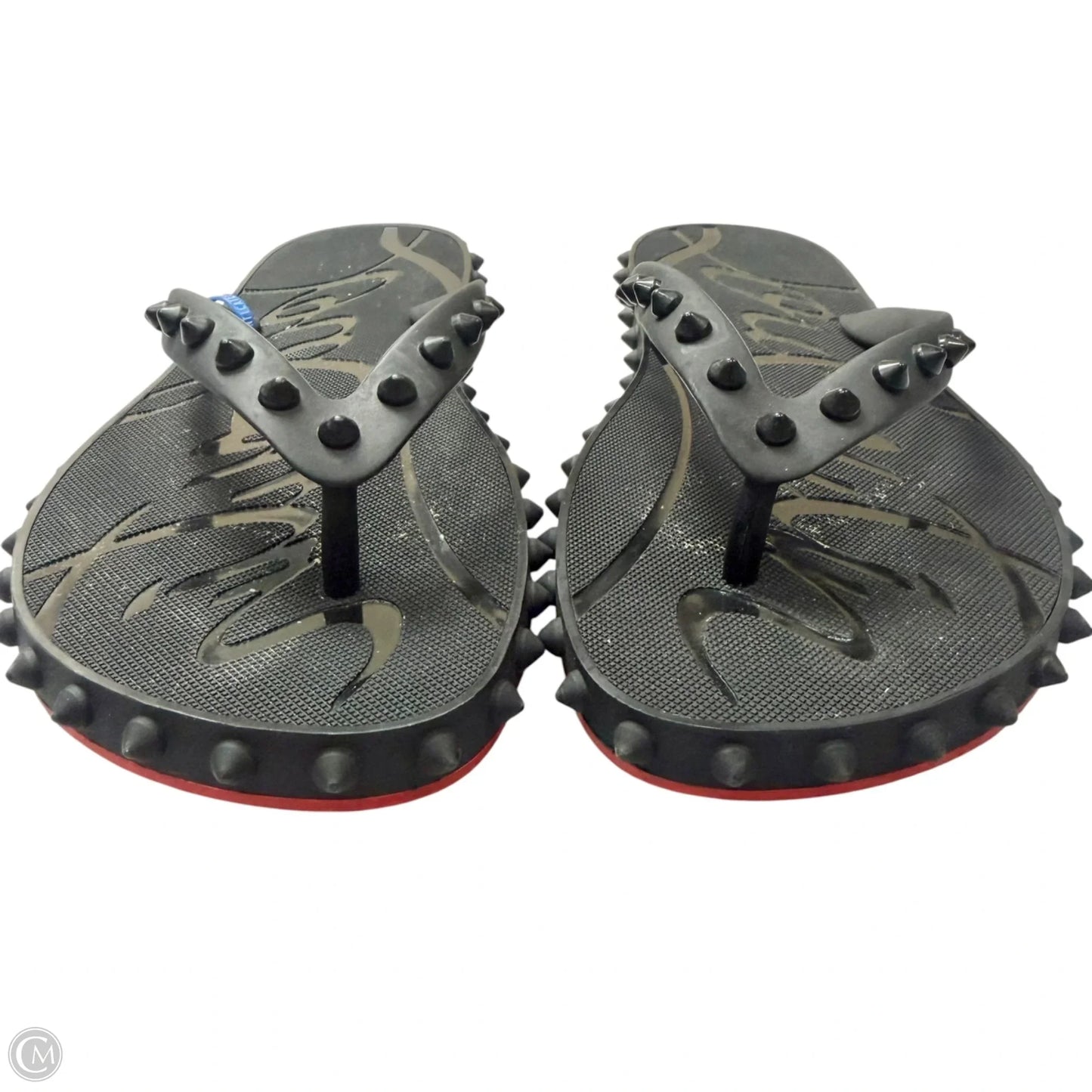 Sandals Luxury Designer By Christian Louboutin In Black, Size: 8.5