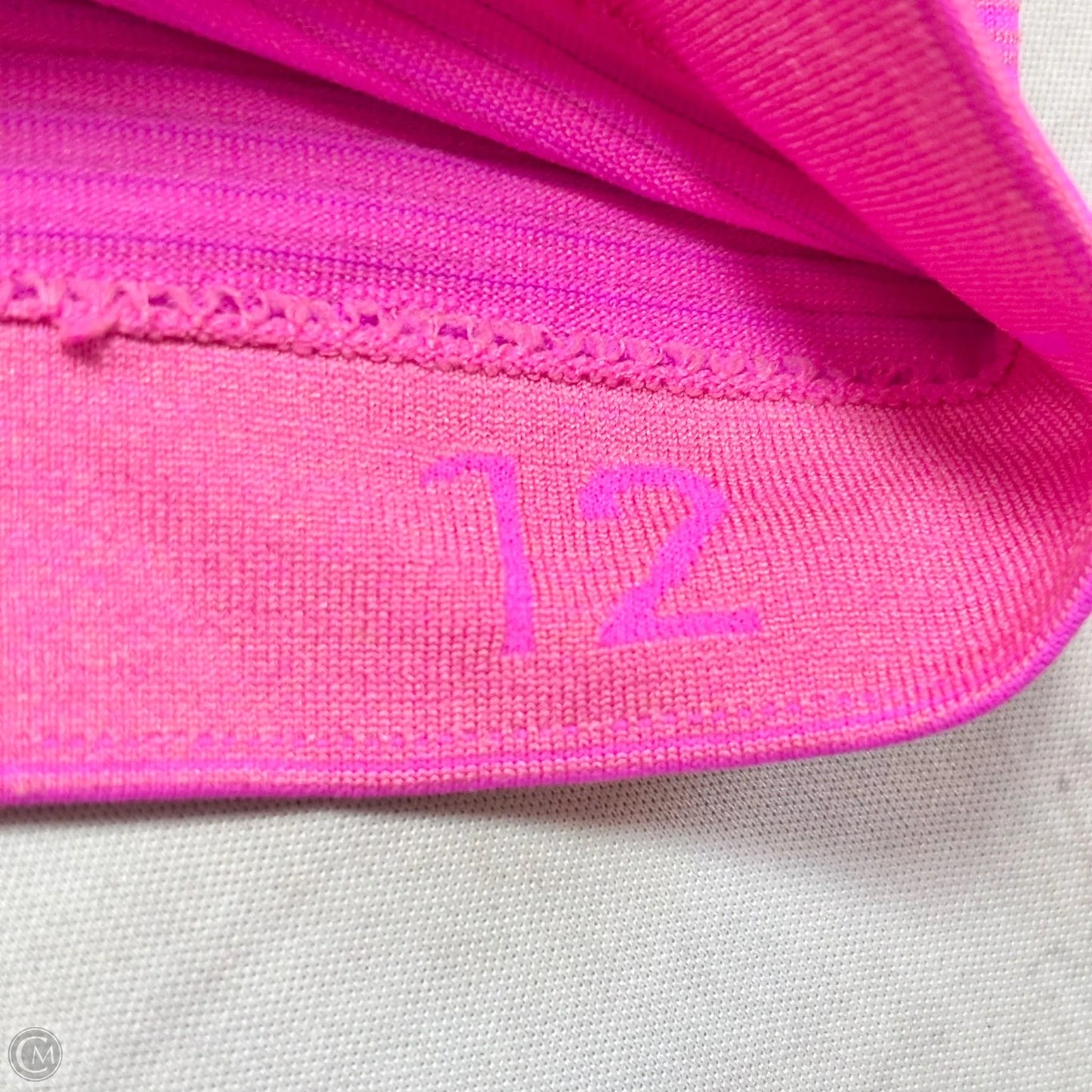 Athletic Top Short Sleeve By Lululemon In Pink, Size: L
