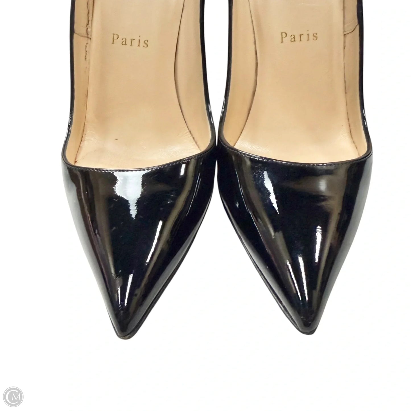 Shoes Luxury Designer By Christian Louboutin In Black, Size: 5.5
