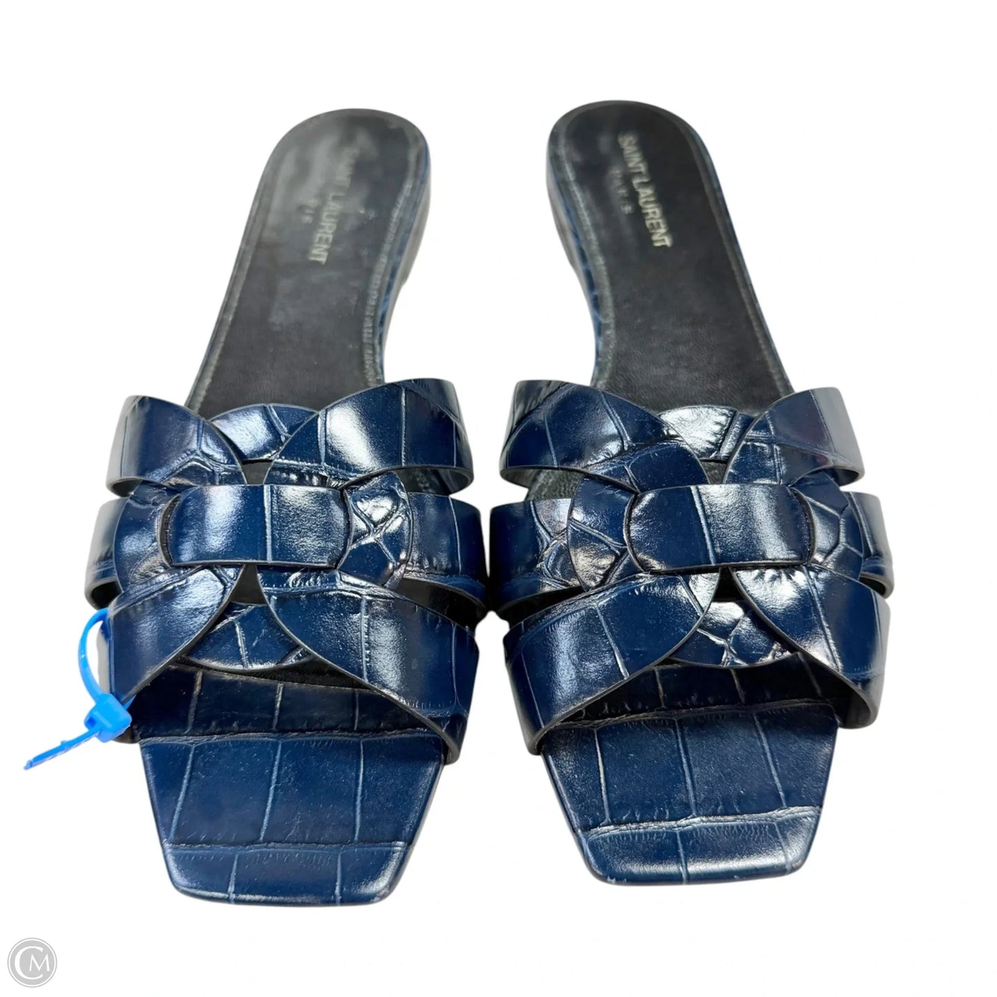 Shoes Luxury Designer By Yves Saint Laurent In Blue, Size: 10.5