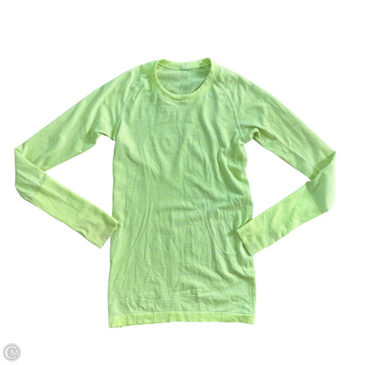 Athletic Top Long Sleeve Crewneck By Lululemon In Yellow, Size: S